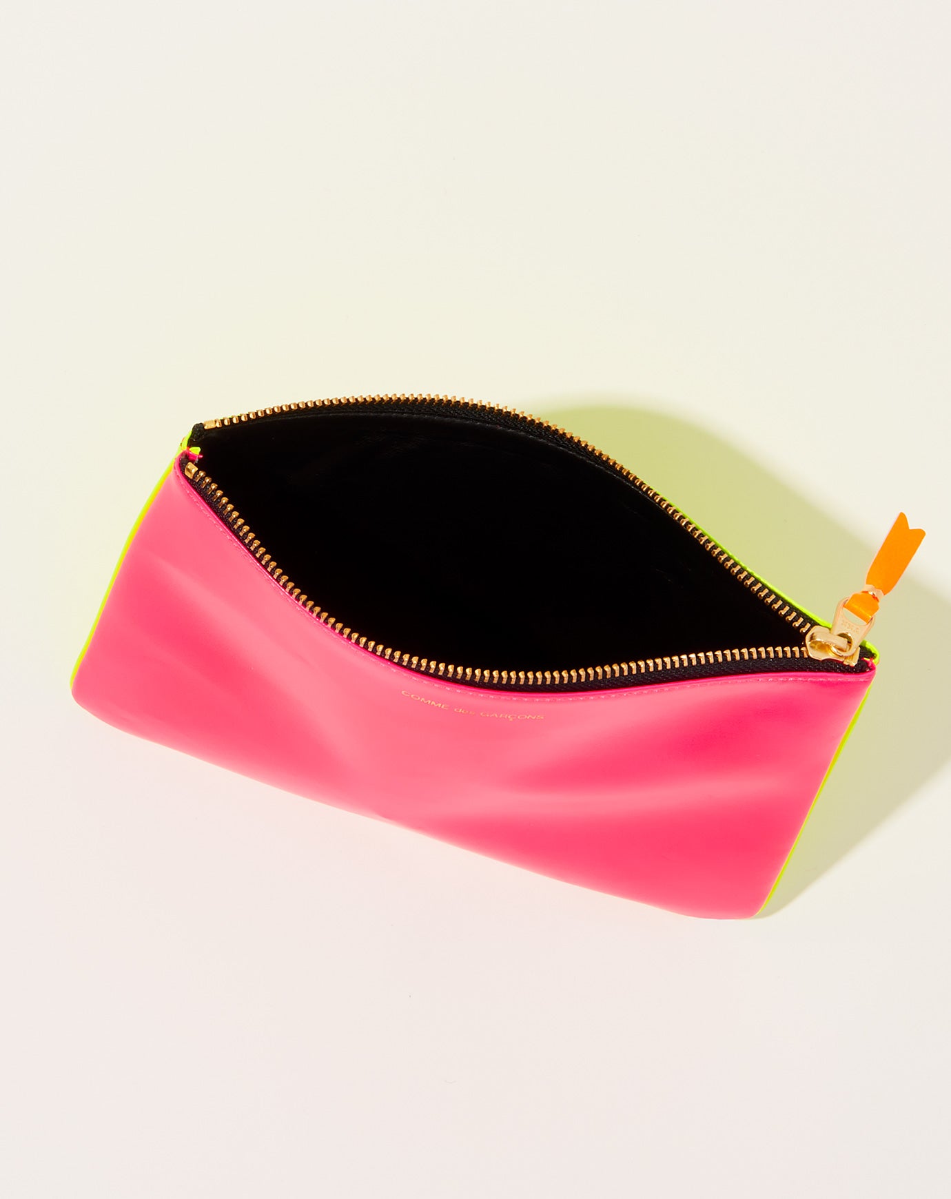 Comme des Garçons  Super Fluo Wallet Pouch in Pink and Yellow