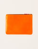 Comme des Garçons  Super Fluo Wallet Zip Pouch in Yellow and Light Orange 