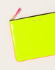 Comme des Garçons  Super Fluo Wallet Zip Pouch in Yellow and Light Orange 