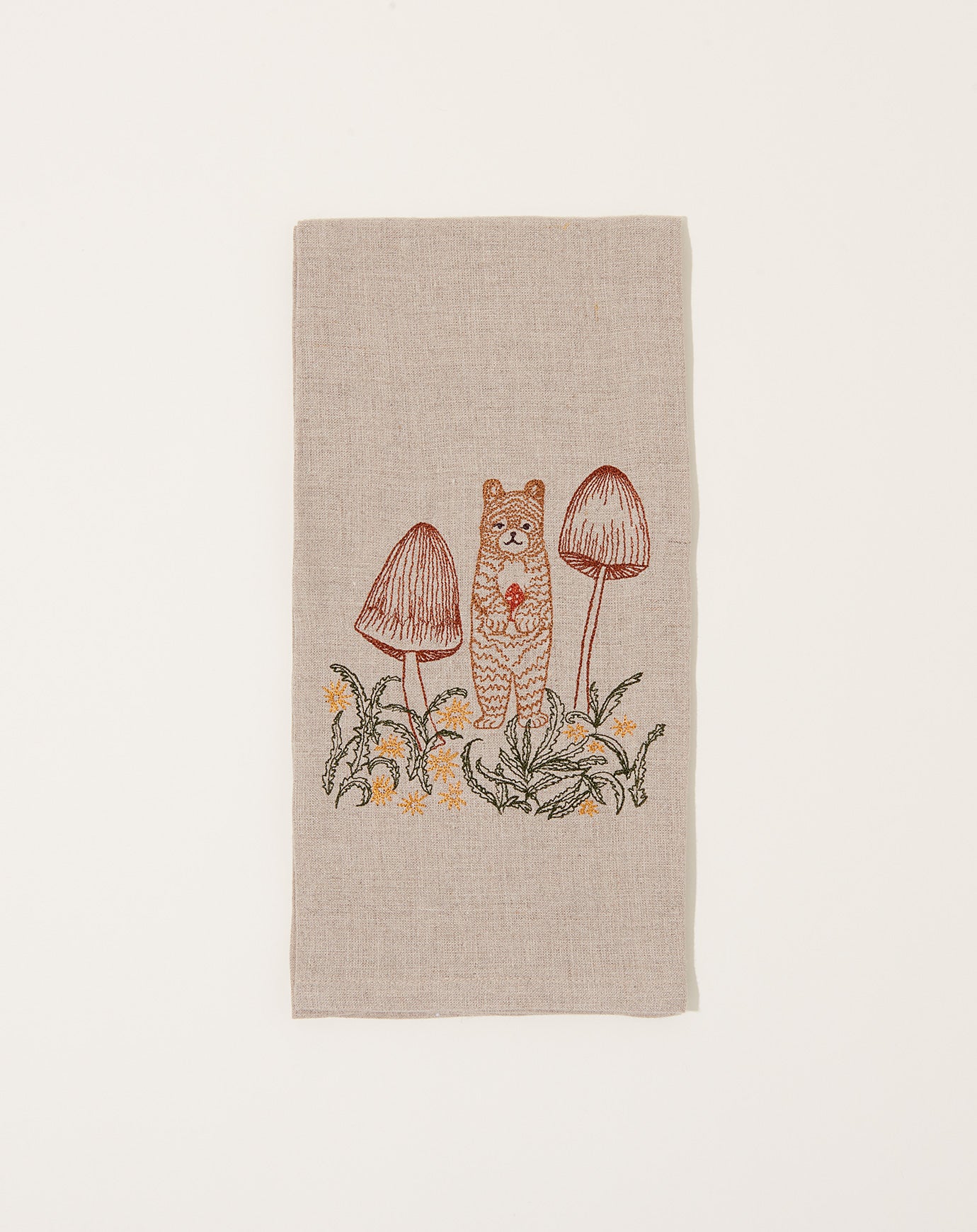 Coral & Tusk Bunny with Mushrooms Tea Towel