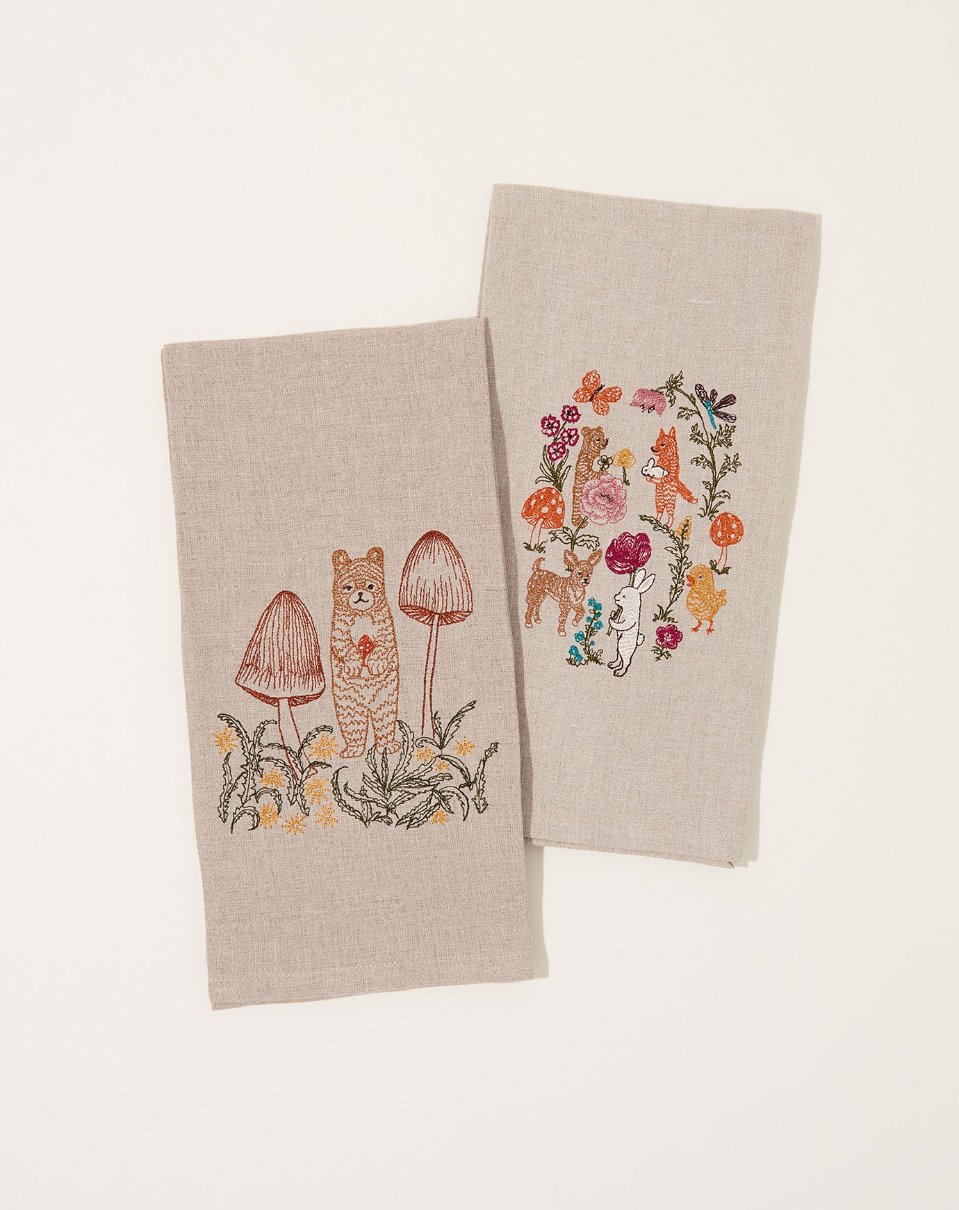 Coral & Tusk Bunny with Mushrooms Tea Towel