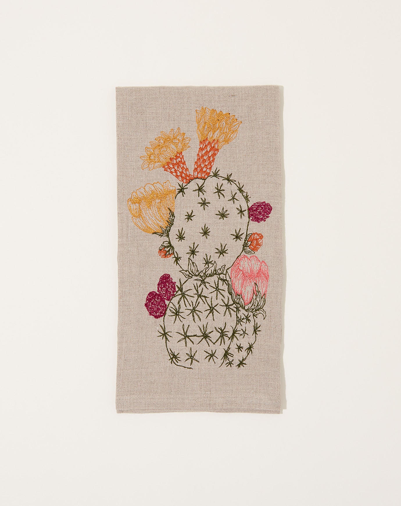 Coral & Tusk Prickly Pear Cactus Bloom Tea Towel