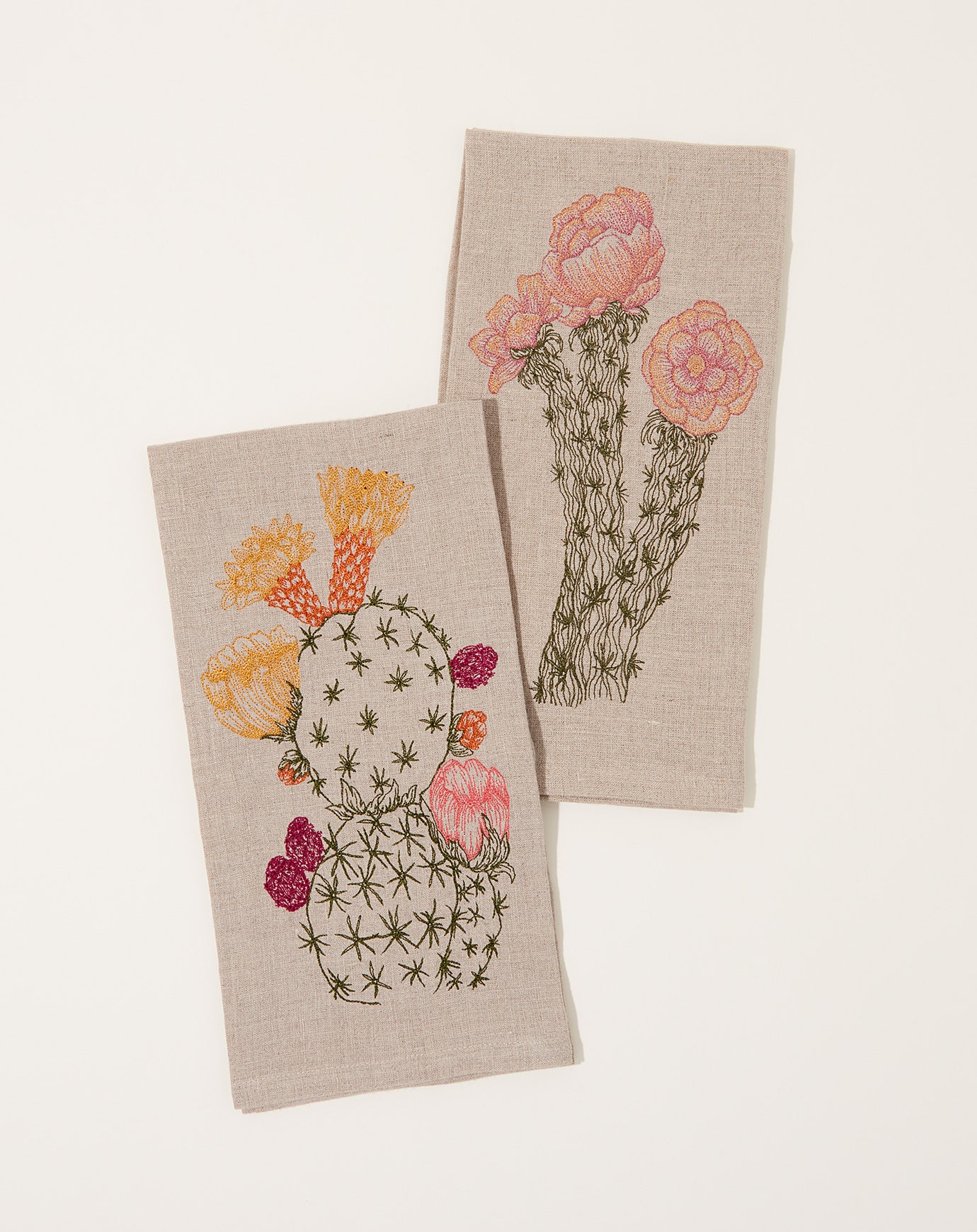 Coral & Tusk Prickly Pear Cactus Bloom Tea Towel