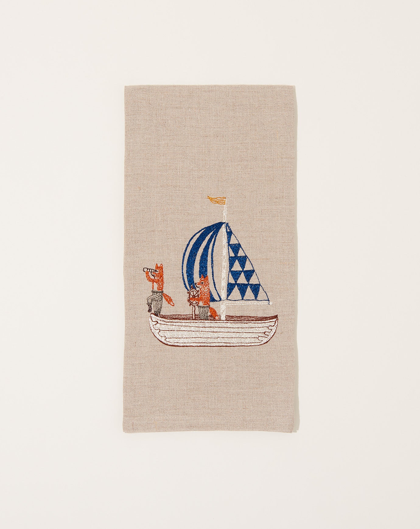 Coral & Tusk Sailing Foxes Tea Towel