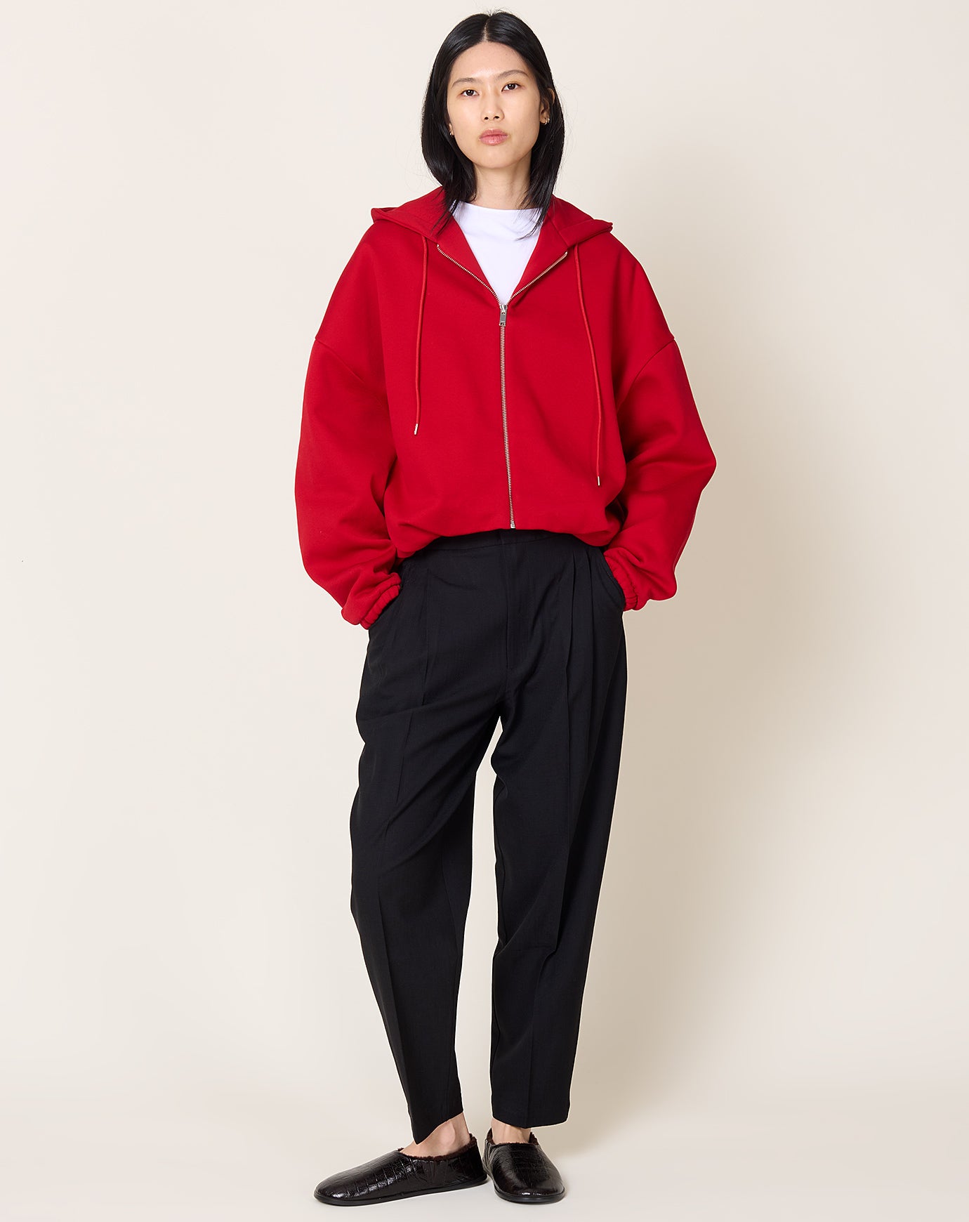 Cordera Balloon Hoodie in Red