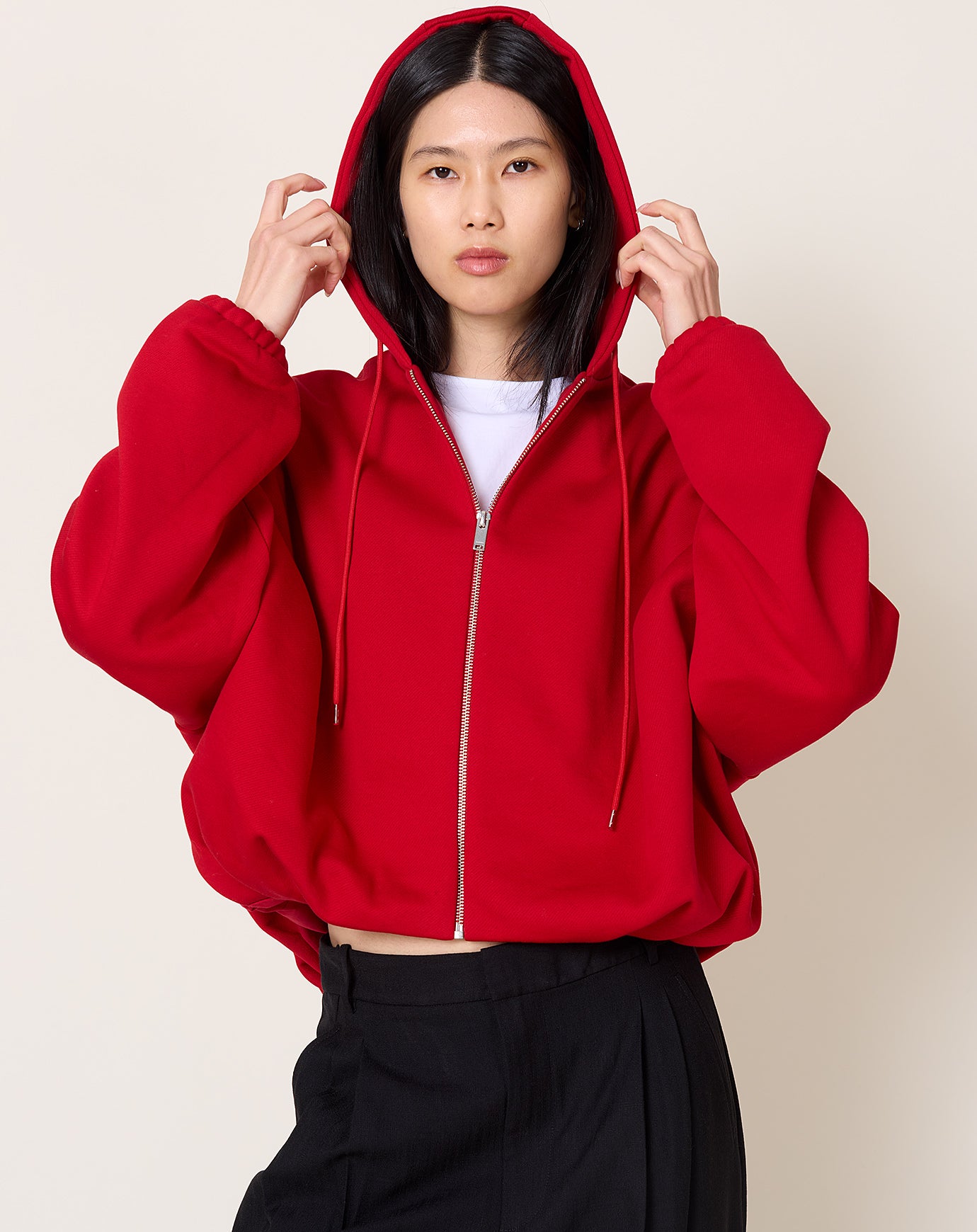 Cordera Balloon Hoodie in Red