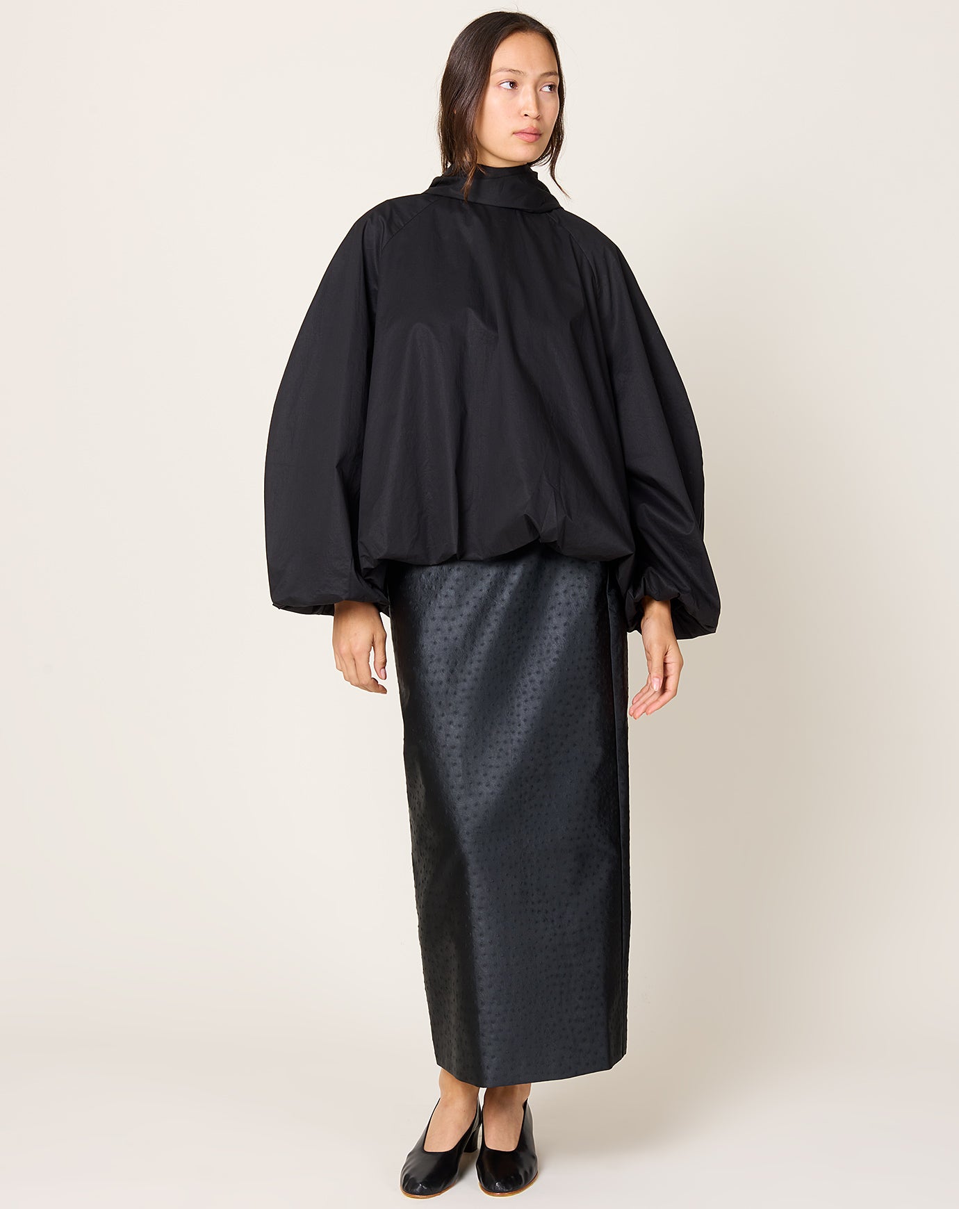 Cordera Bow Shirt in Black