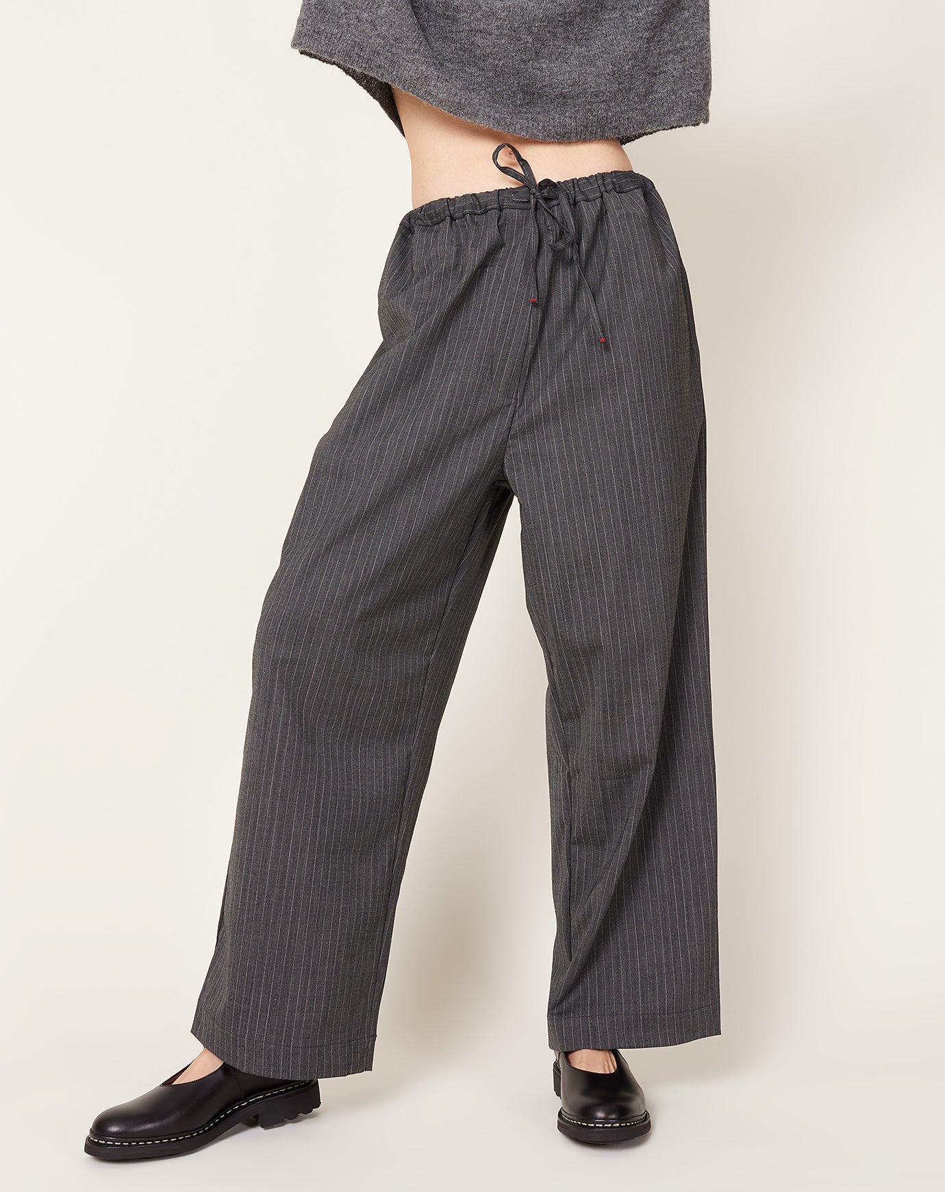 Cordera Classic Striped Pants in Grey