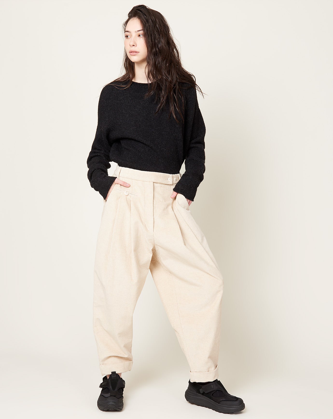 Soft Cotton Curved Pants Toasted Cordera