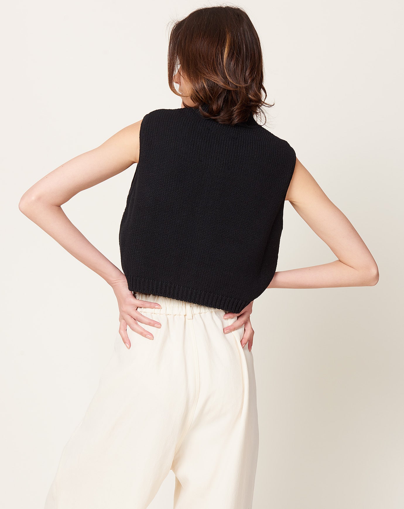 Cordera Cotton Waistcoat in Black