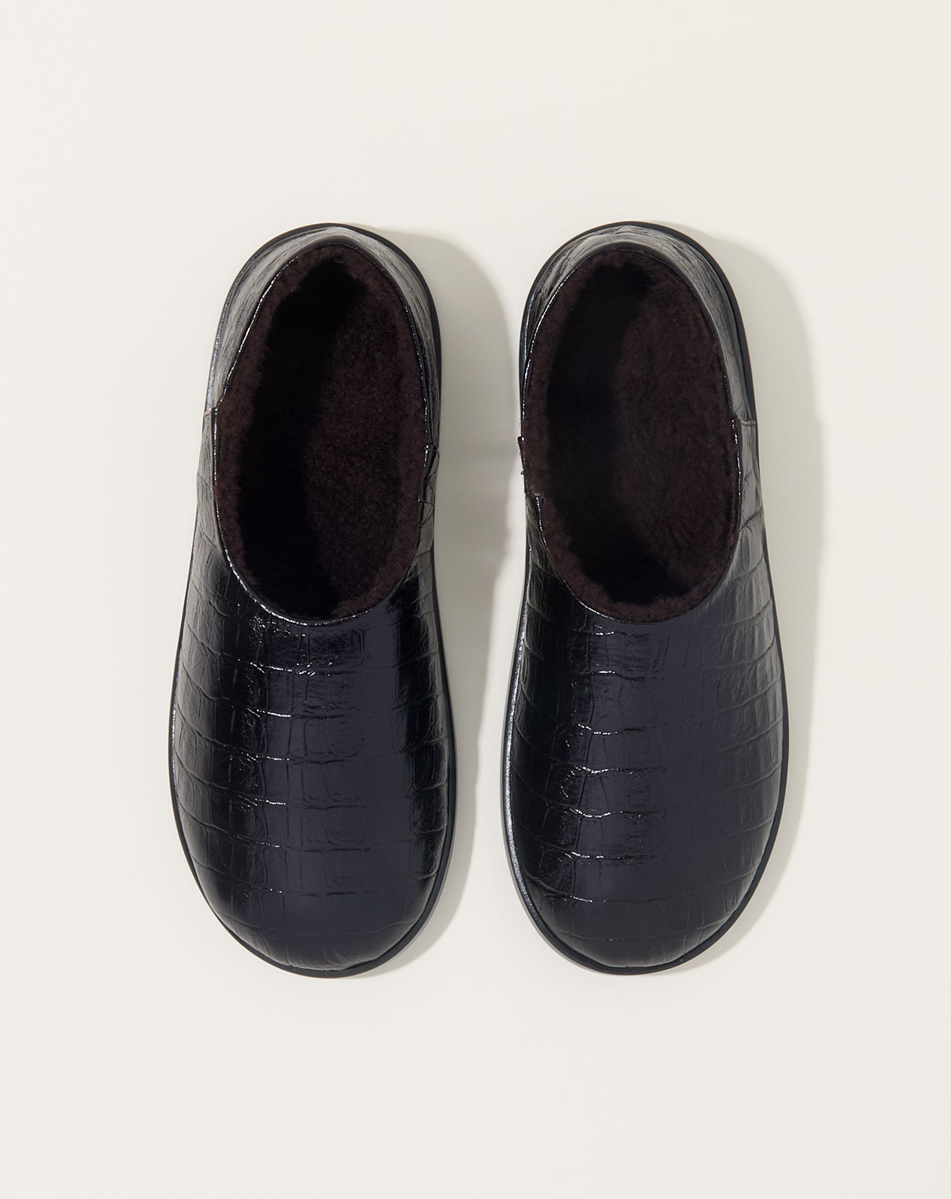 Cordera Crocodile Slipper in Ebano