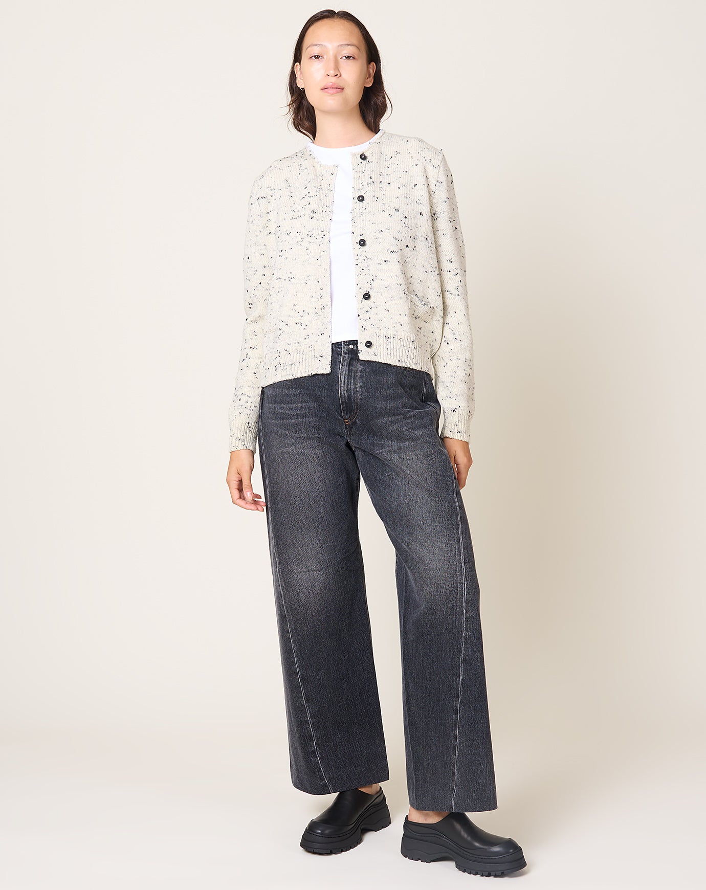 Cordera Merino Wool Flecked Cardigan