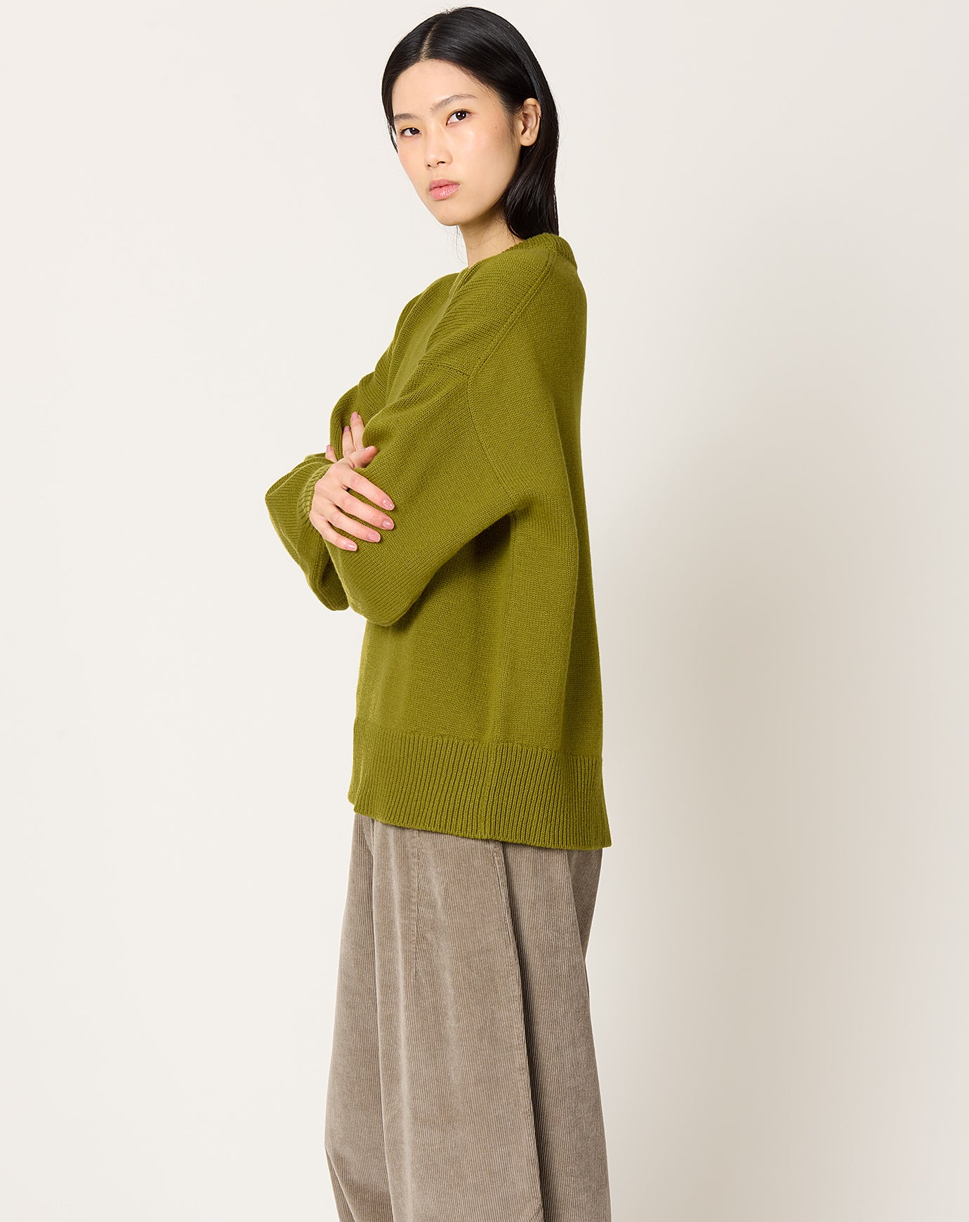Cordera Merino Wool Oversized Sweater in Woodbine