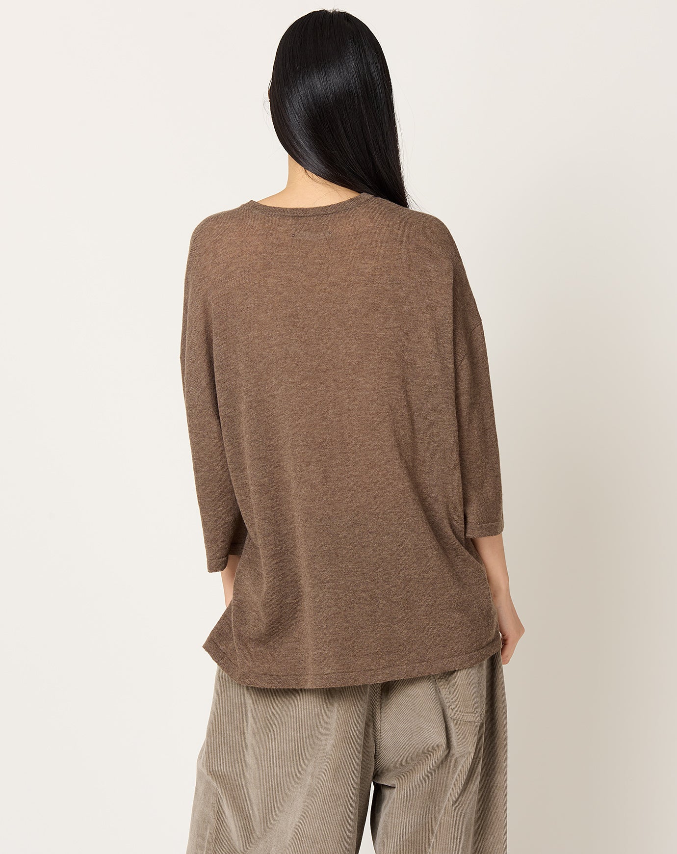 Cordera Merino Wool Oversized T-Shirt in Deep Taupe