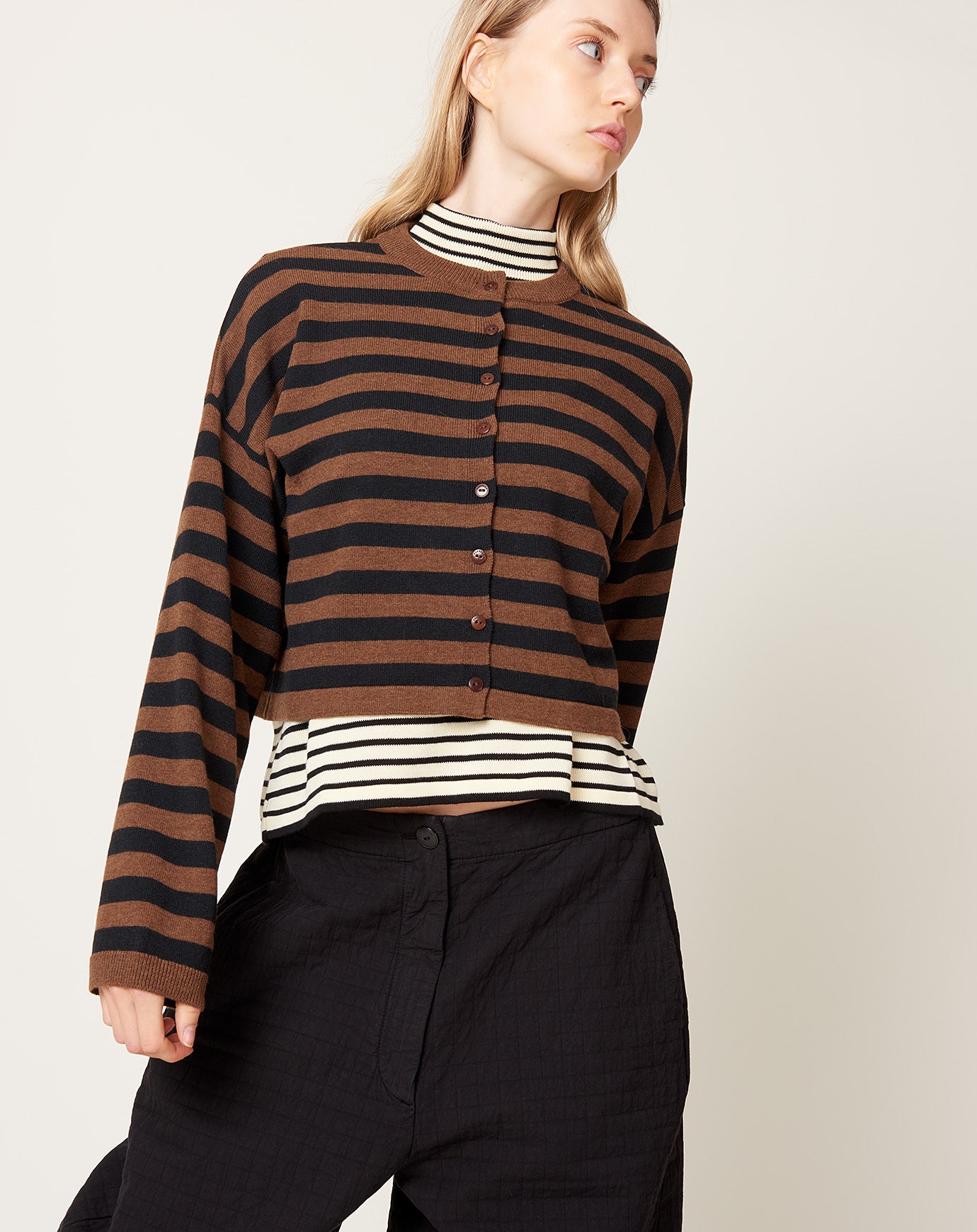 Cordera Merino Wool Striped T-Shirt in Red main image 1