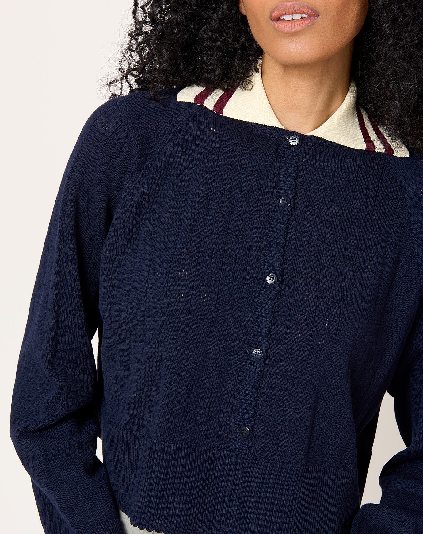 Cordera Organic Cotton Longsleeve Polo in Navy