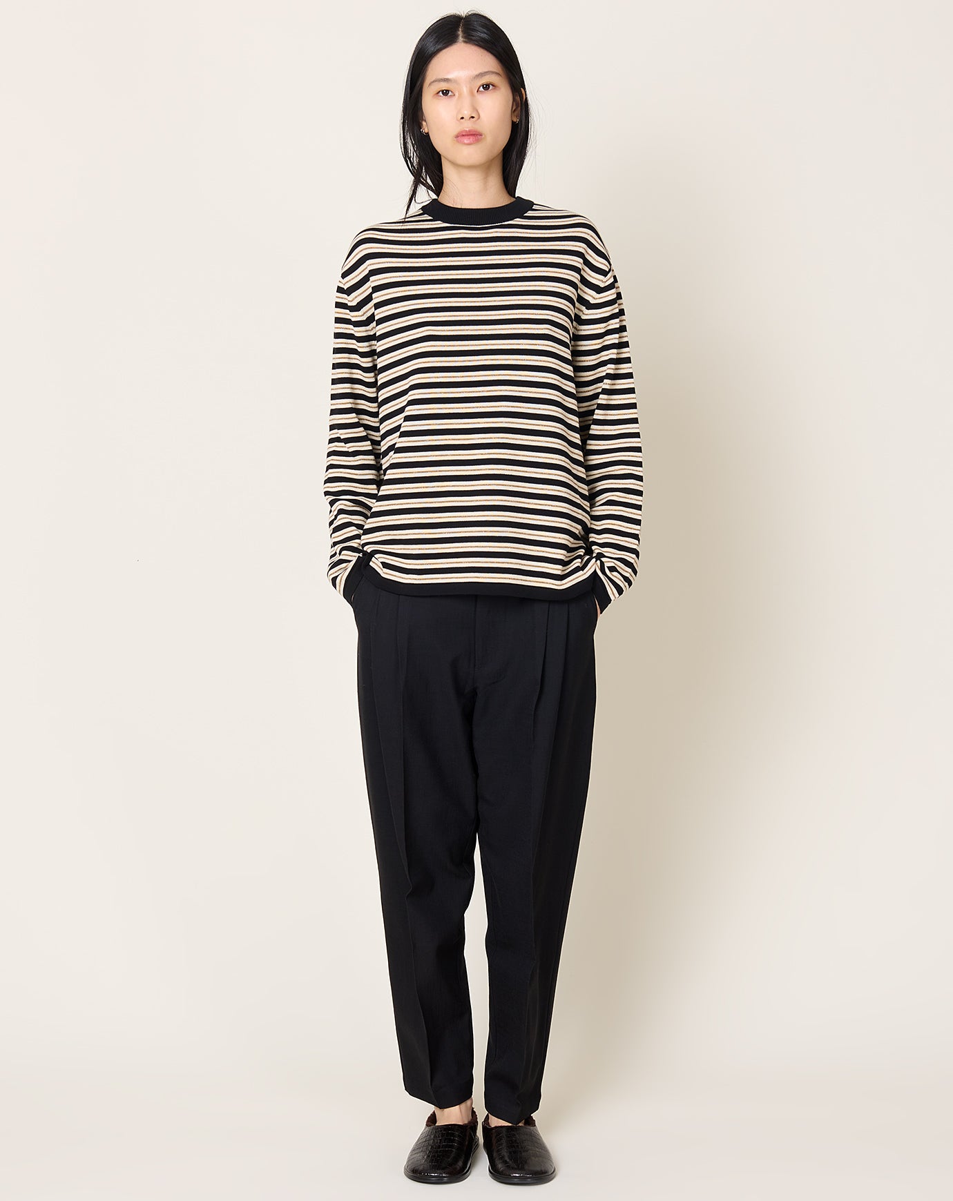 Cordera Organic Cotton Striped Long Sleeve Tee