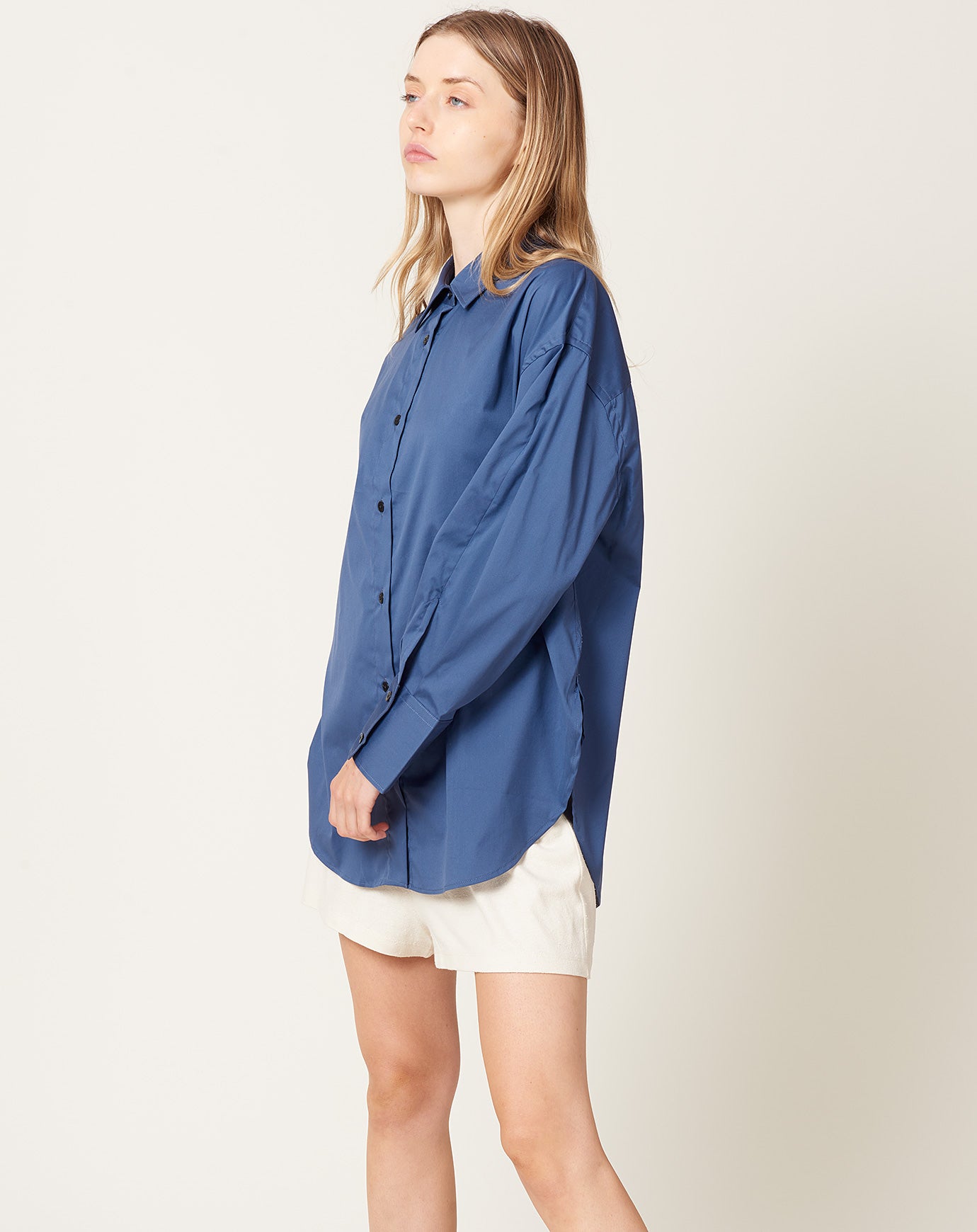 Cordera Oversize Cotton Shirt in Klein