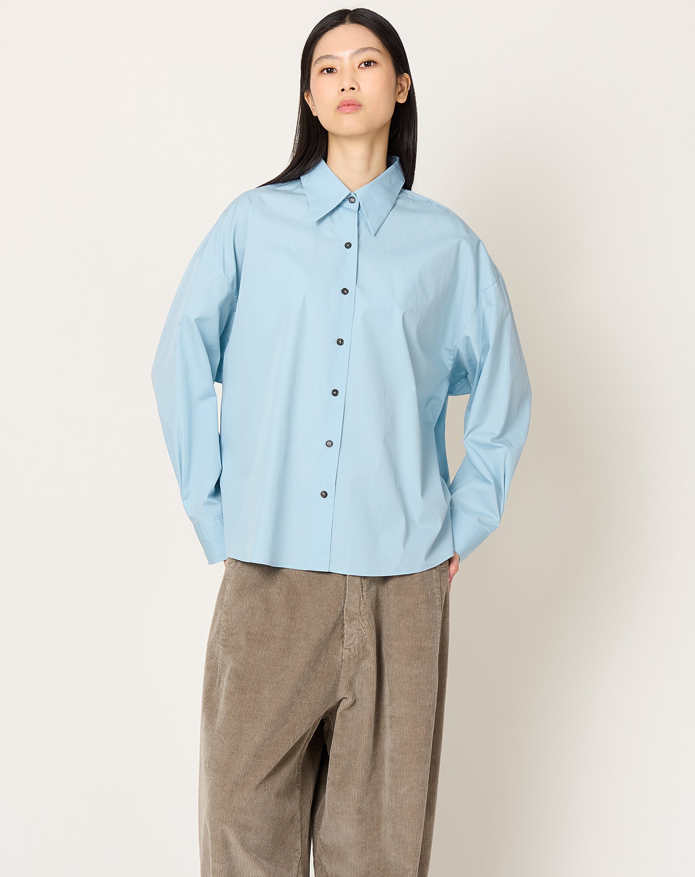 Cordera Oversized Shirt in Baby Blue