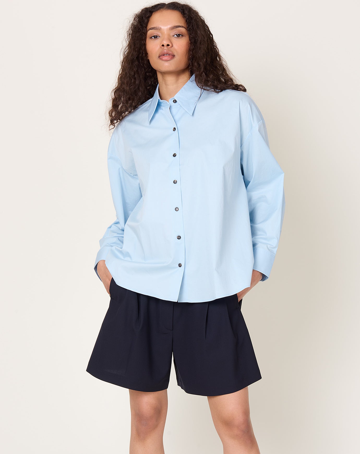 Cordera Oversized Shirt in Light Blue