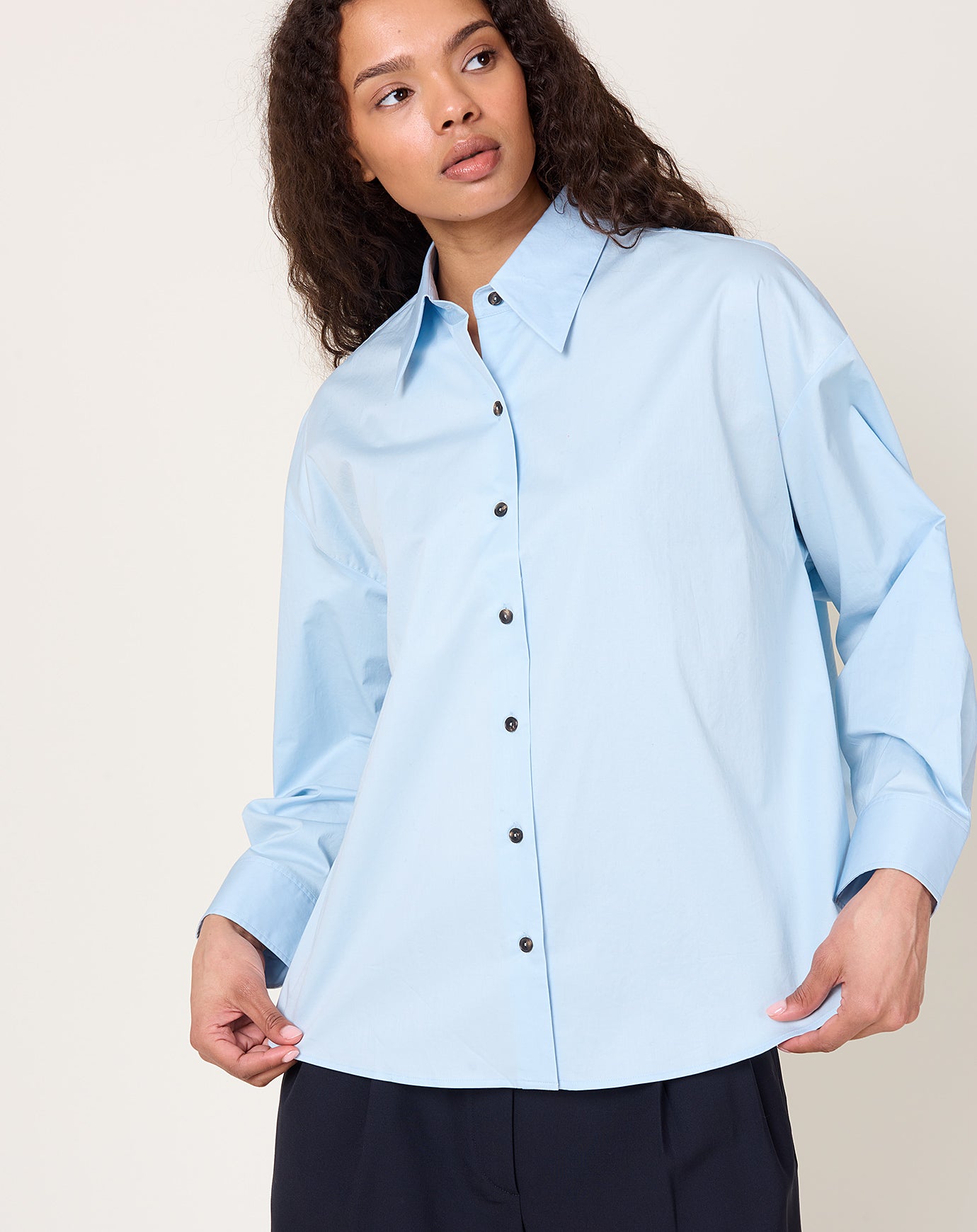 Cordera Oversized Shirt in Light Blue