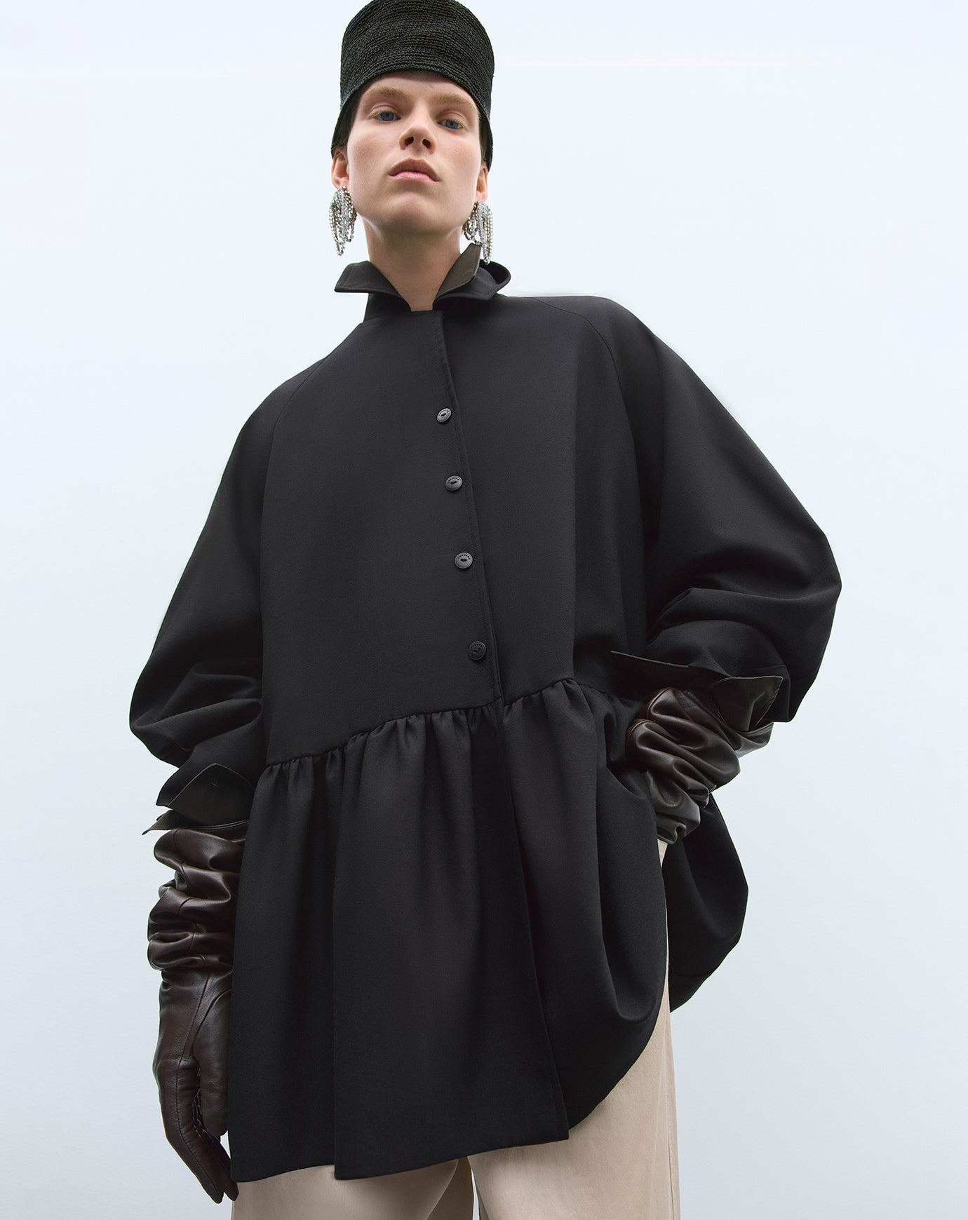 Cordera Tailoring Peplum Jacket in Black