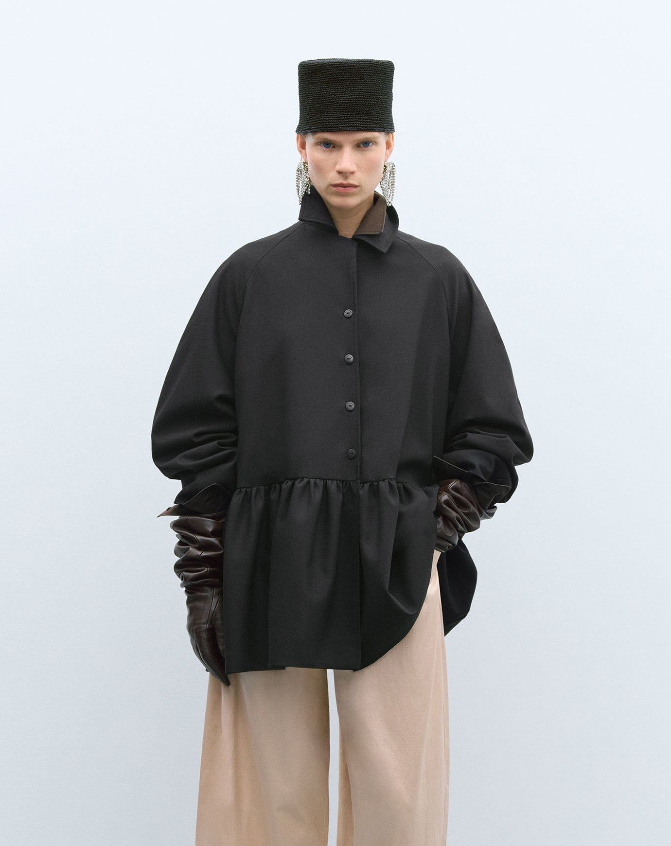 Cordera Tailoring Peplum Jacket in Black