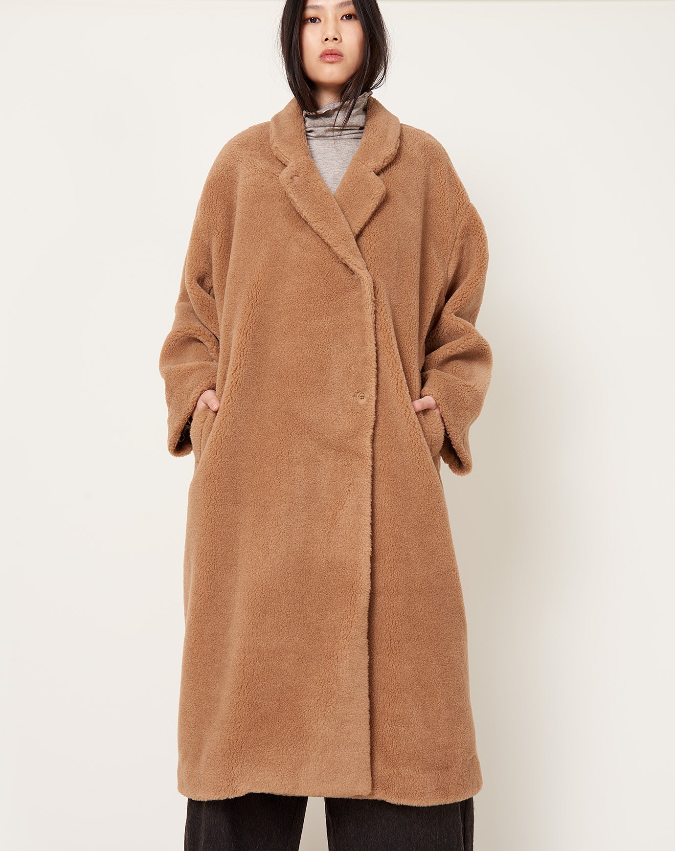 Cordera Shearling Camel Coat