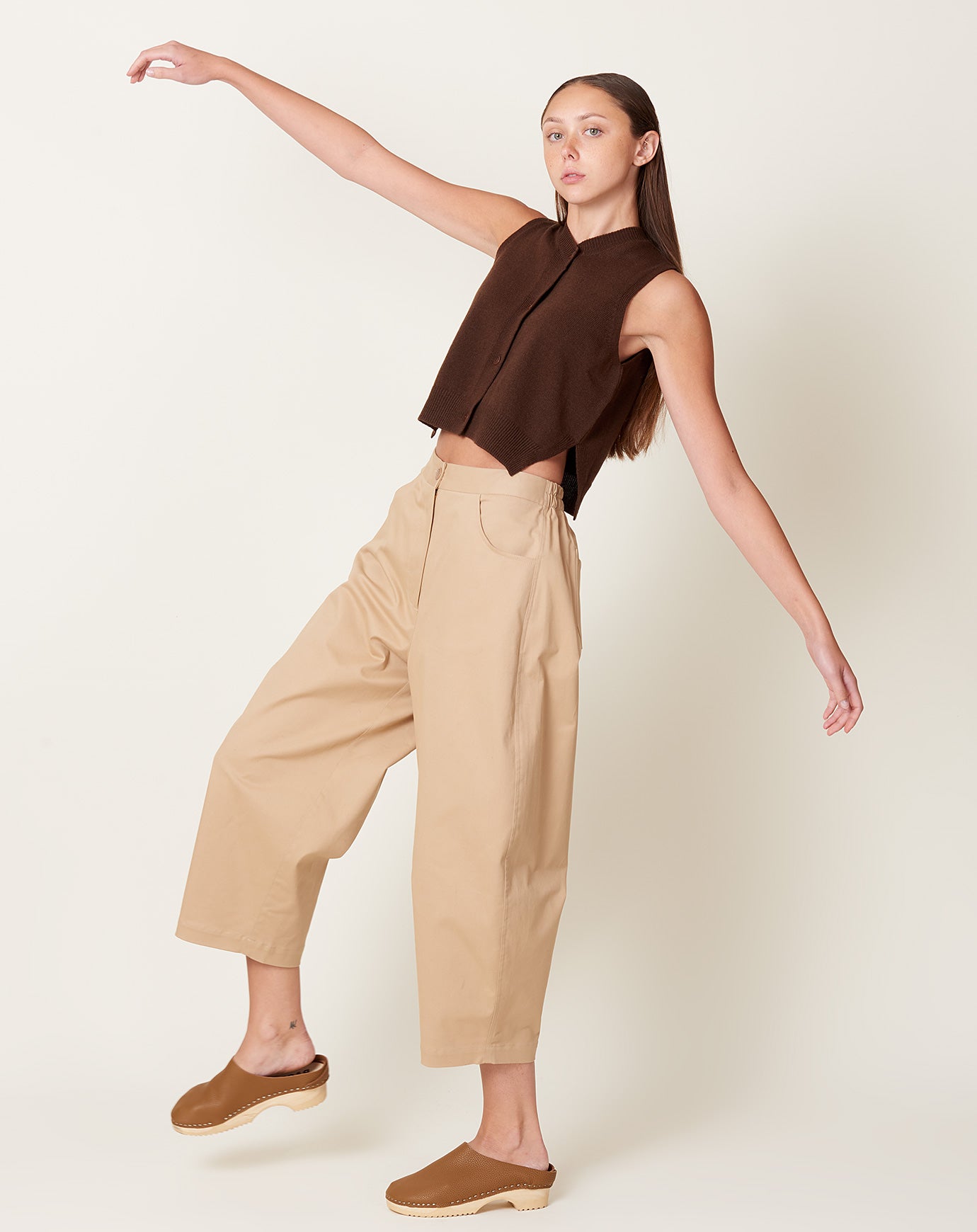 Cordera Soft Curved Pants in Toasted
