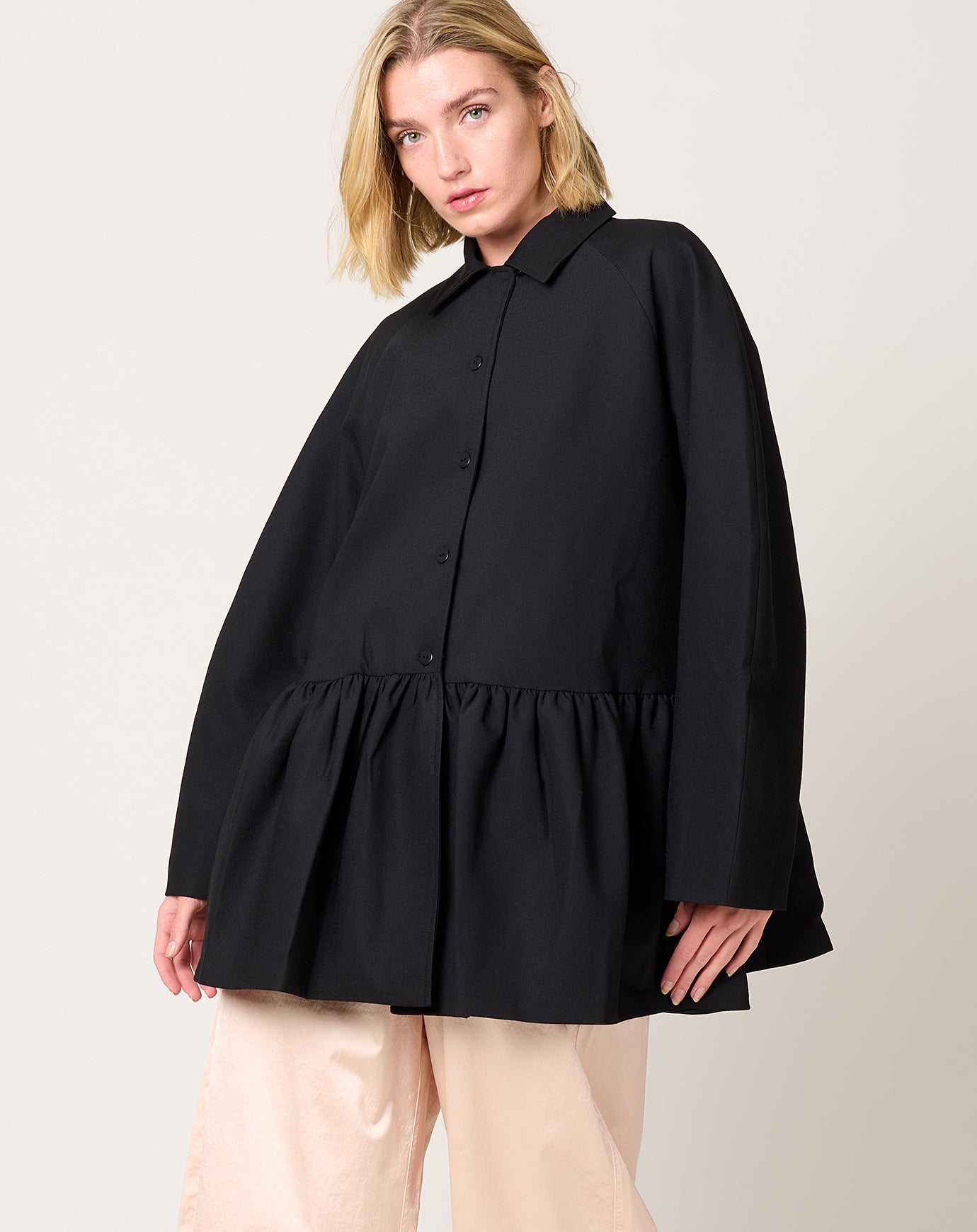 Cordera Tailoring Peplum Jacket in Black
