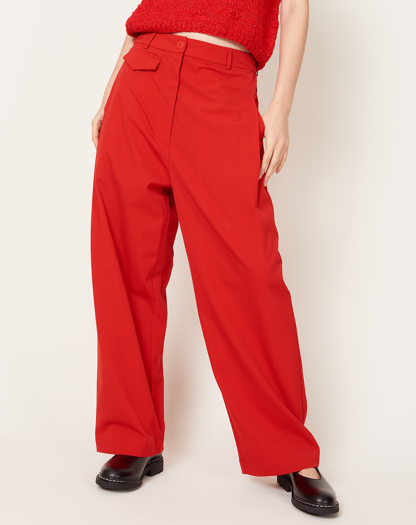 Cordera Tailoring Pocket Pants in Red