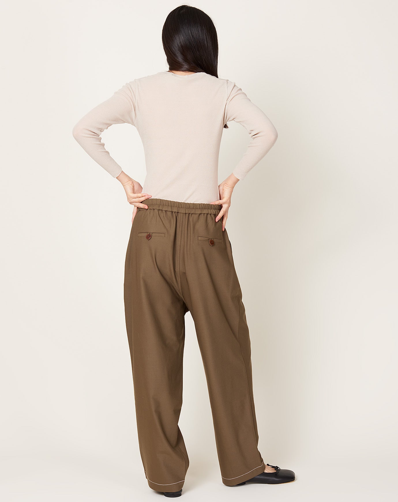 Cordera Tailoring Stitch Pants in Otter