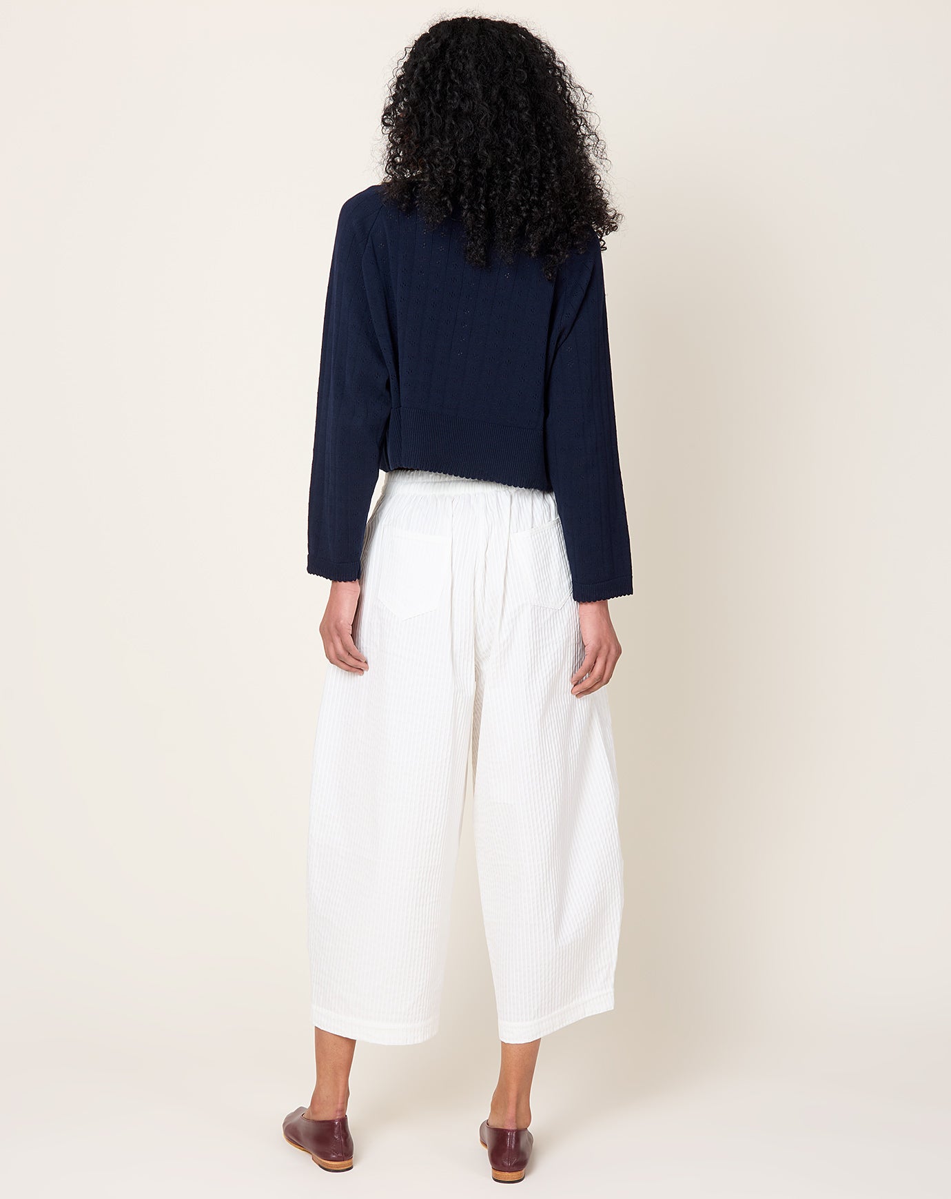 Cordera Tubular Curved Pants in White