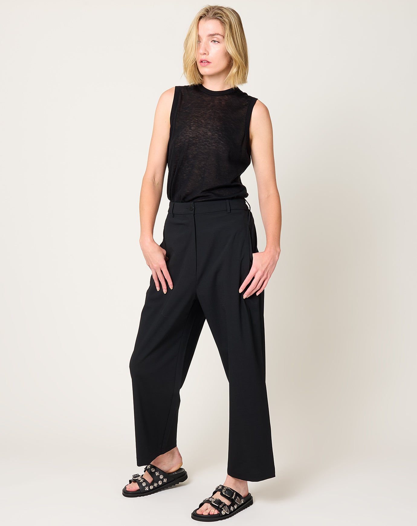 Cordera Wide Leg Pants in Black