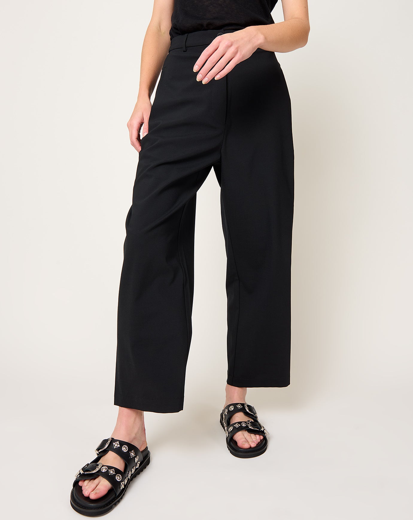 Cordera Wide Leg Pants in Black
