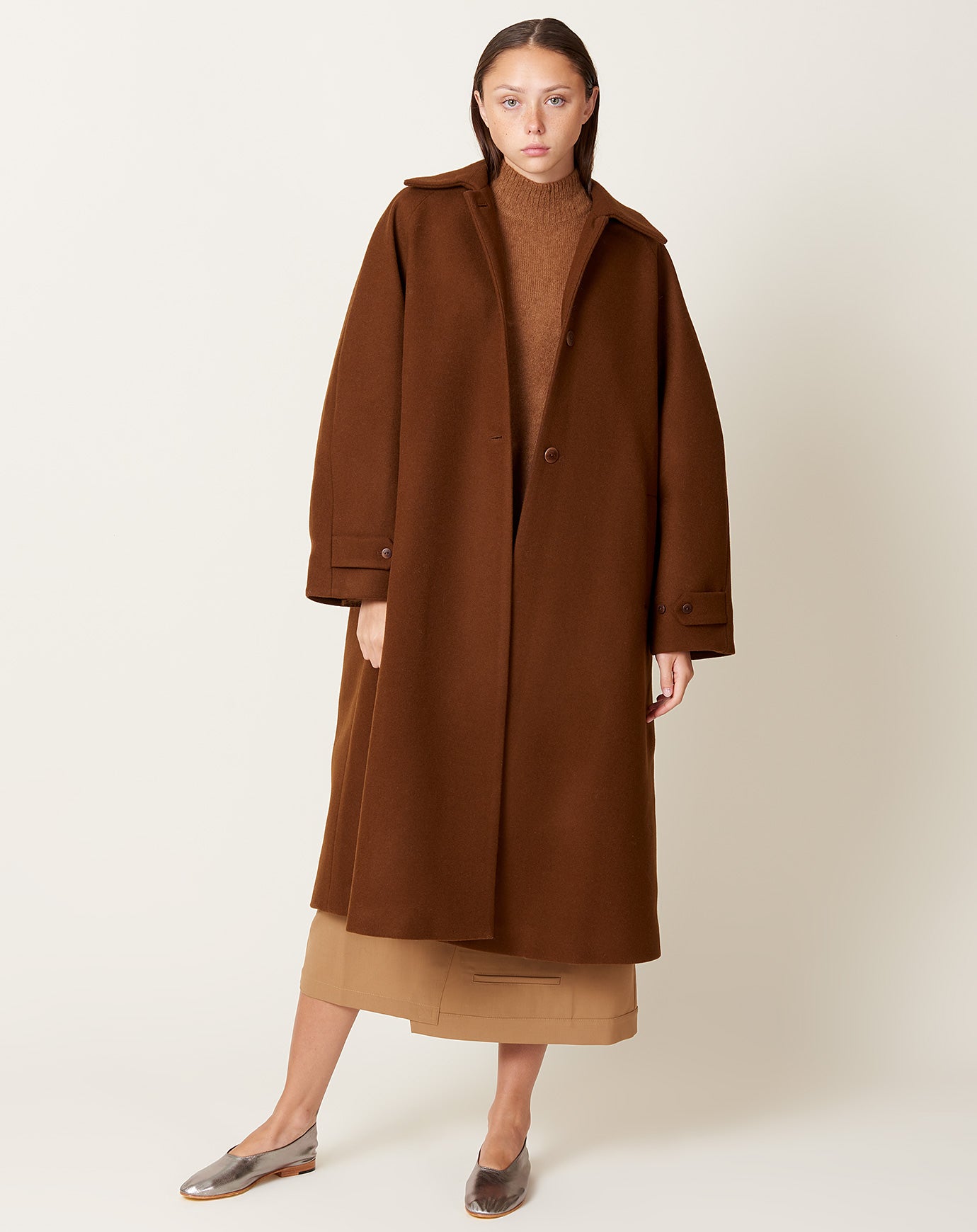 Cordera Wool Coat in Camel
