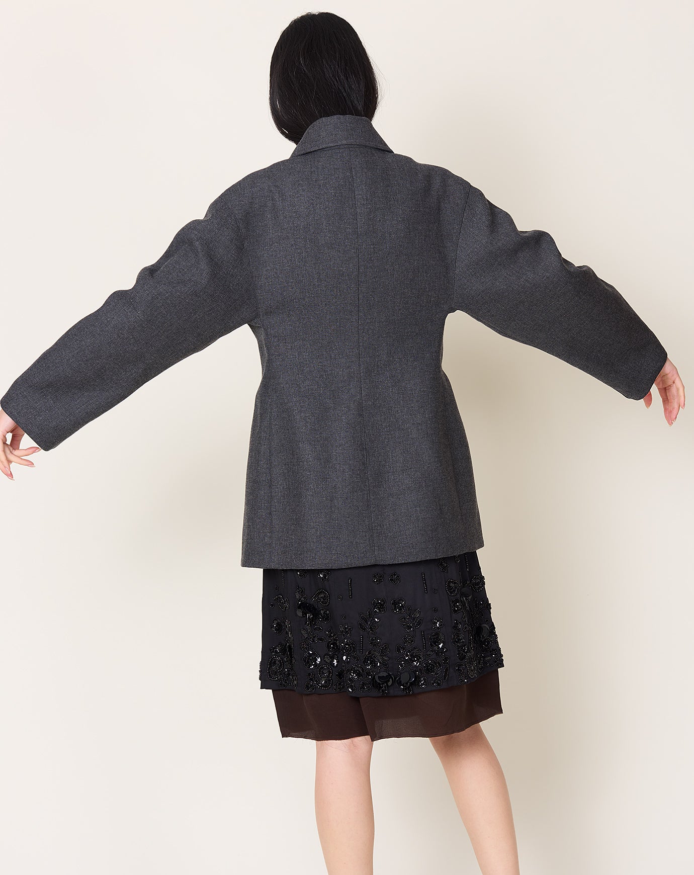 Cordera Wool Overshirt in Anthracite