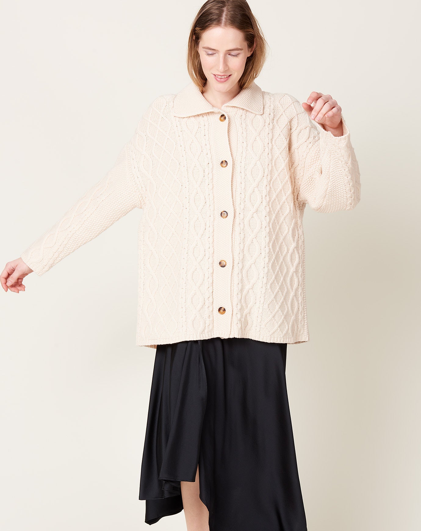 Demylee Abelina Cardigan in Off White