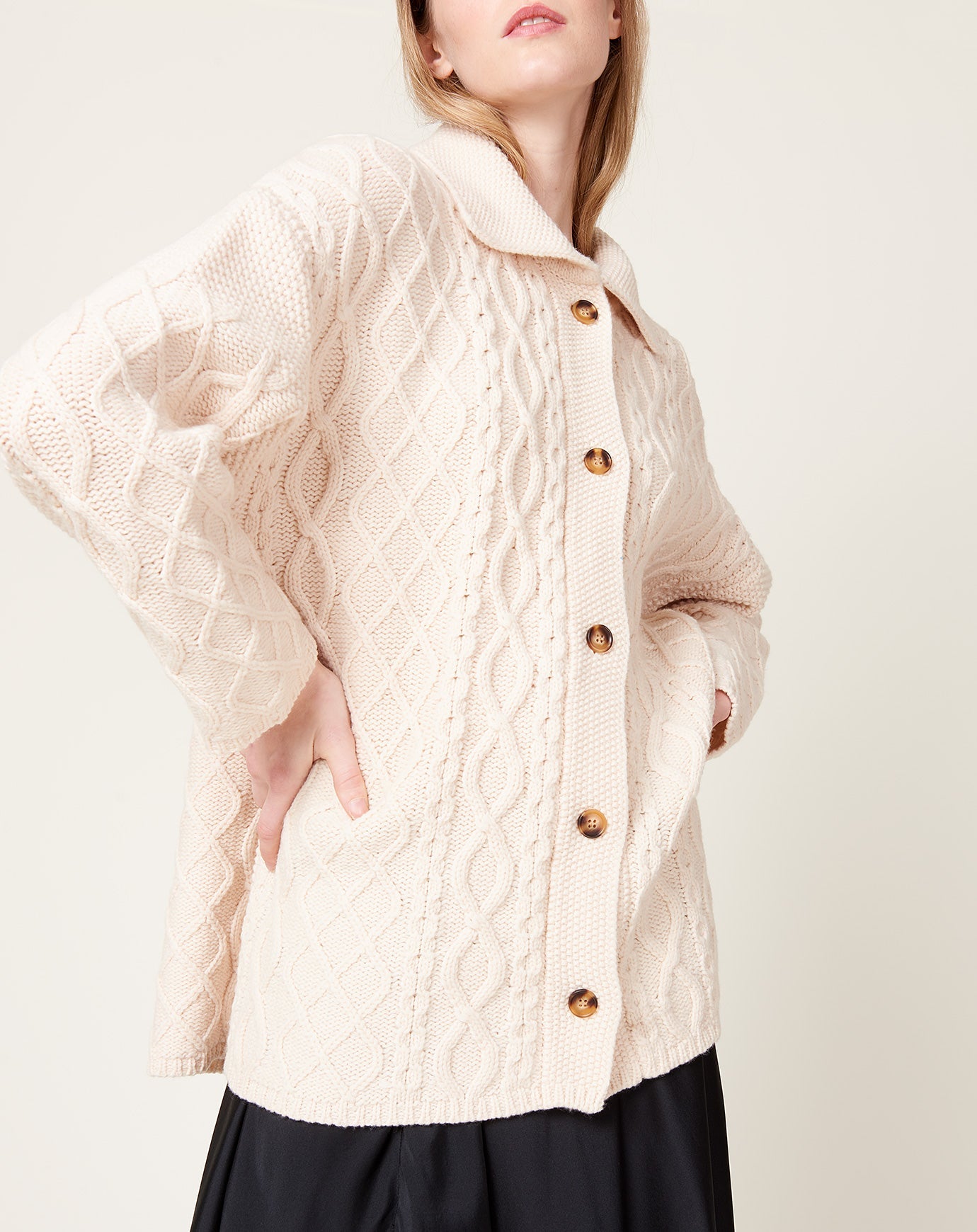 Demylee Abelina Cardigan in Off White