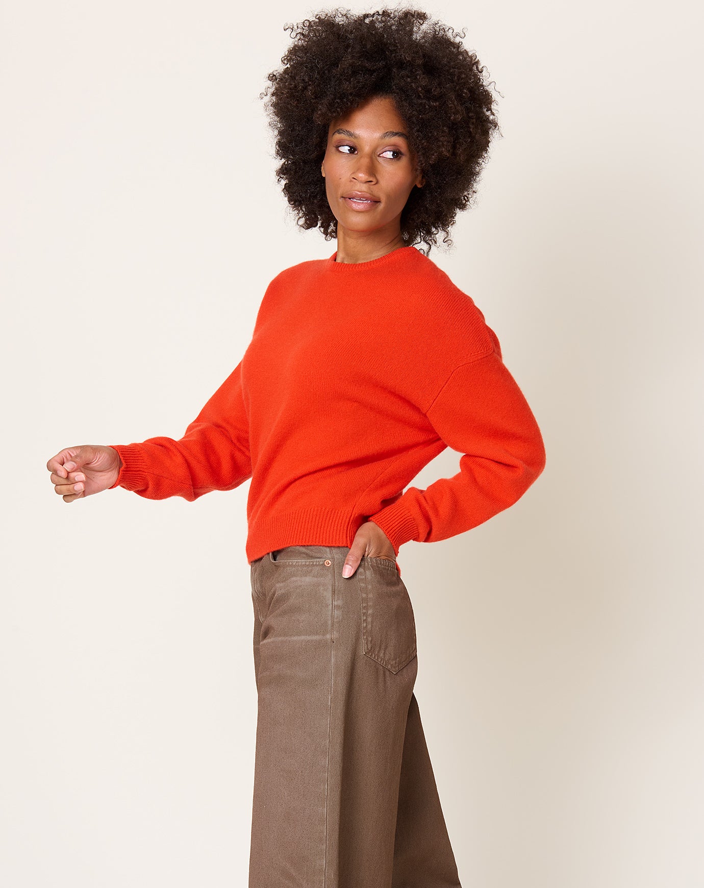 Demylee Artemis Sweater in Red Orange