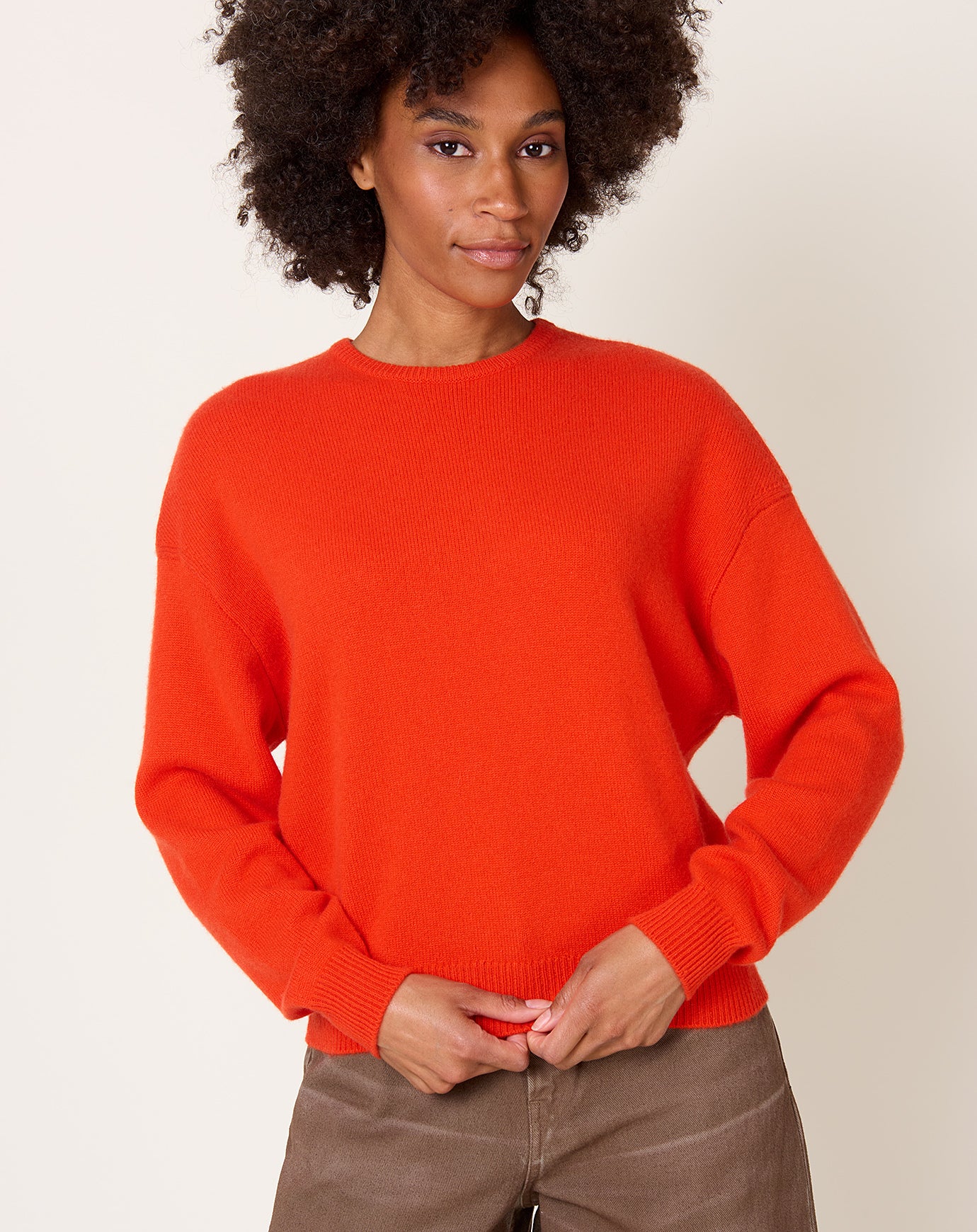 Demylee Artemis Sweater in Red Orange