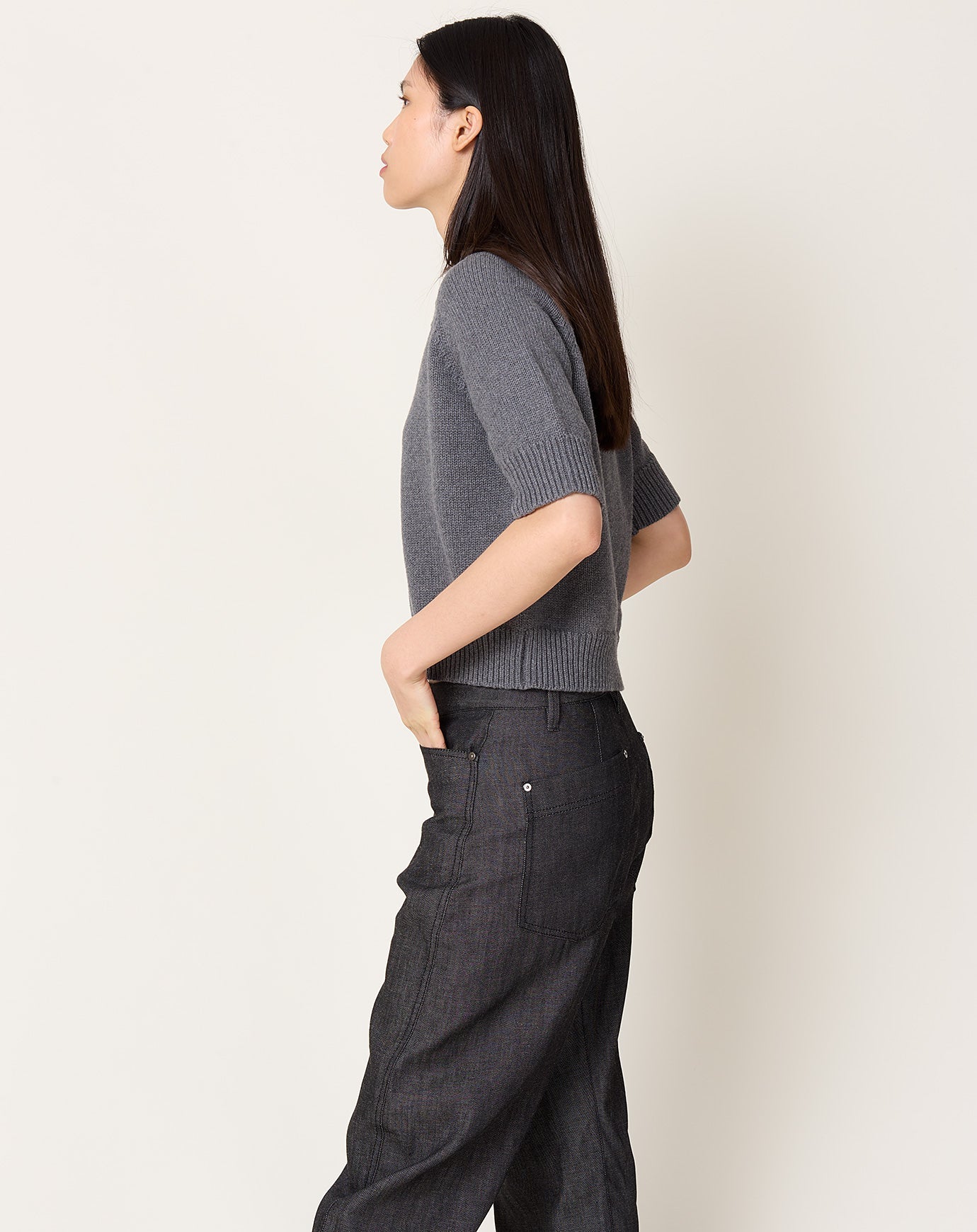 Demylee Bailey Polo in Dark Heather Grey