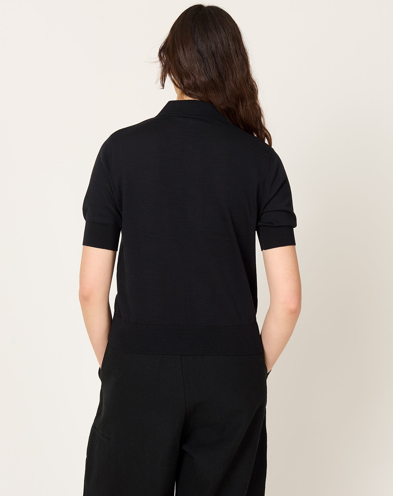 Demylee Cameron Polo Top in Black