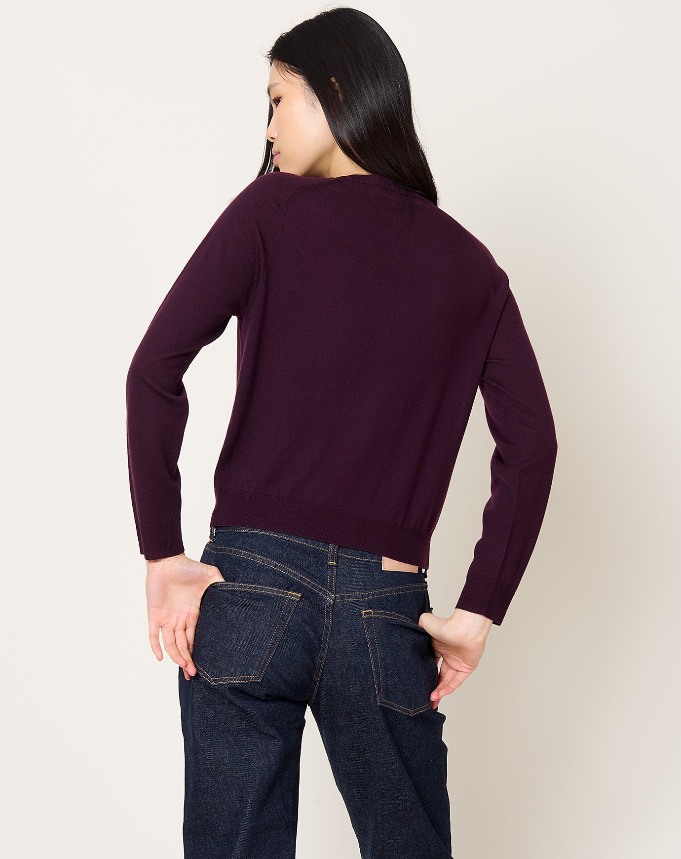 Demylee Caraline Cardigan in Aubergine
