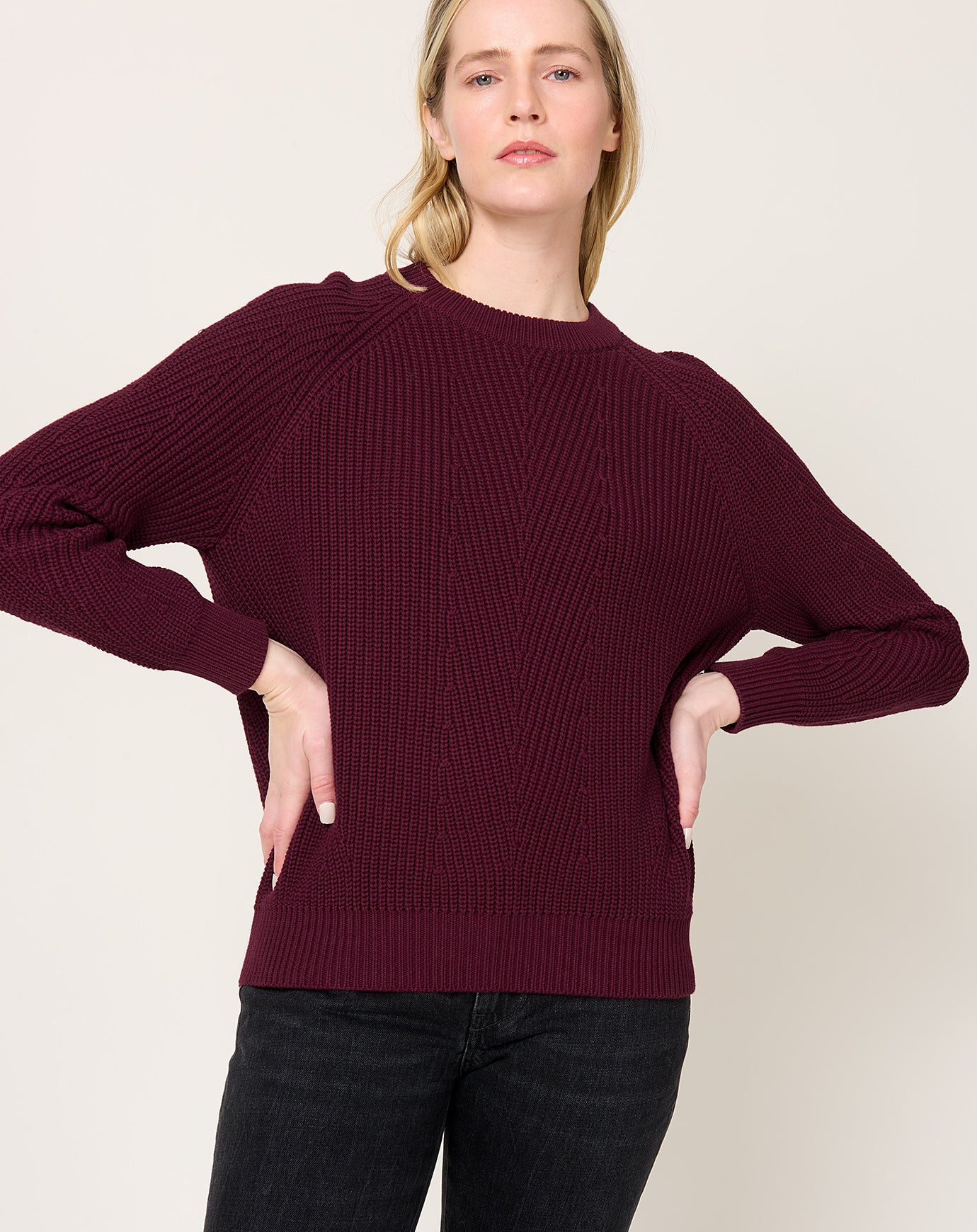 Demylee Chelsea Sweater in Oxblood