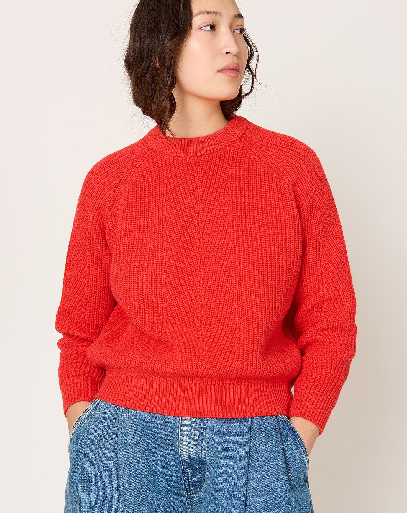 Demylee Chelsea Sweater in Vermillion