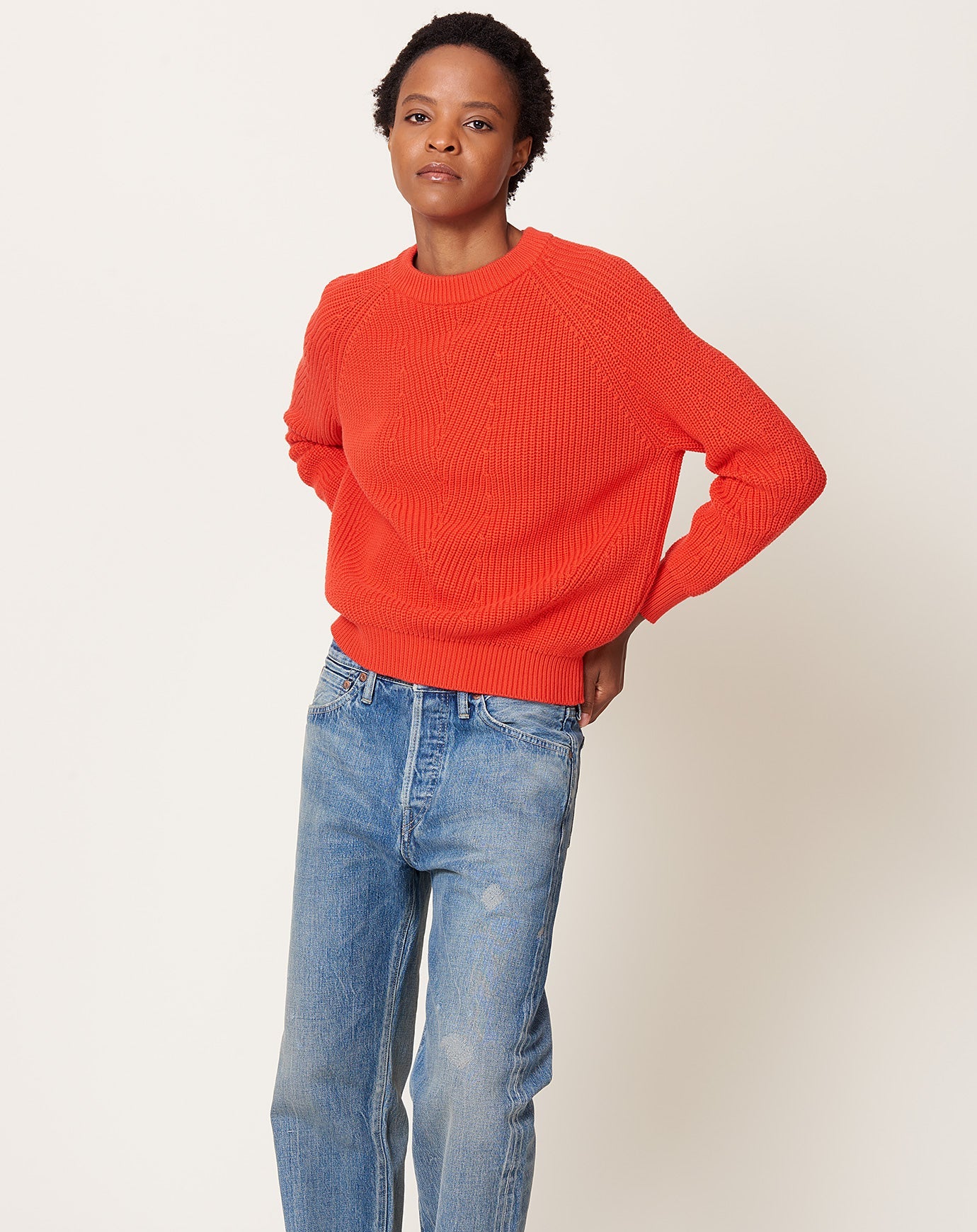 Demylee Chelsea Sweater in Vermillion