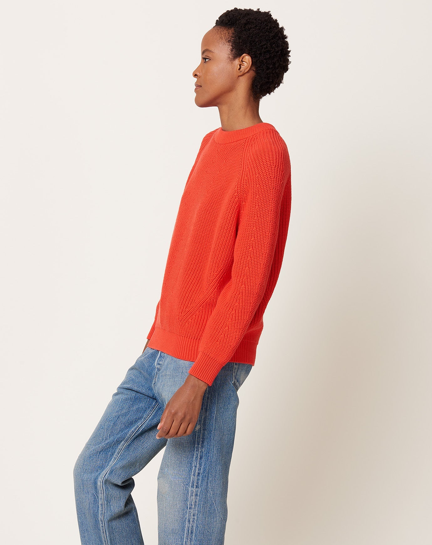 Demylee Chelsea Sweater in Vermillion