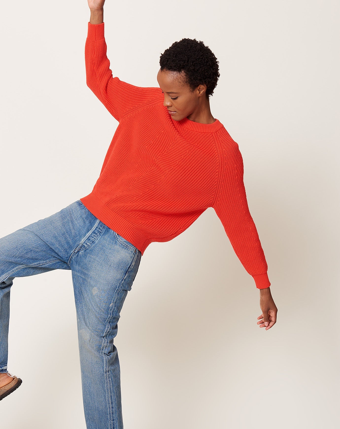 Demylee Chelsea Sweater in Vermillion