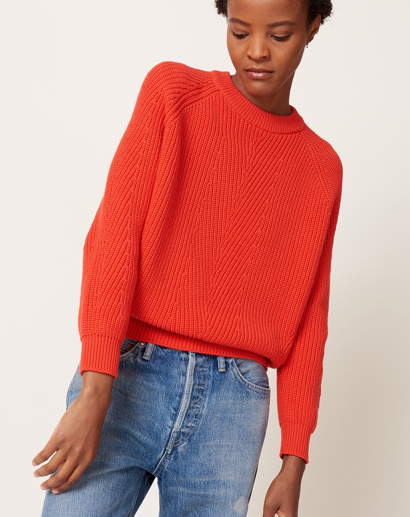 Demylee Chelsea Sweater in Vermillion